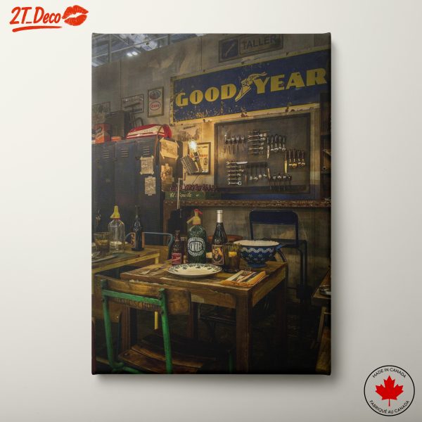 Vintage Garage Decor Scene