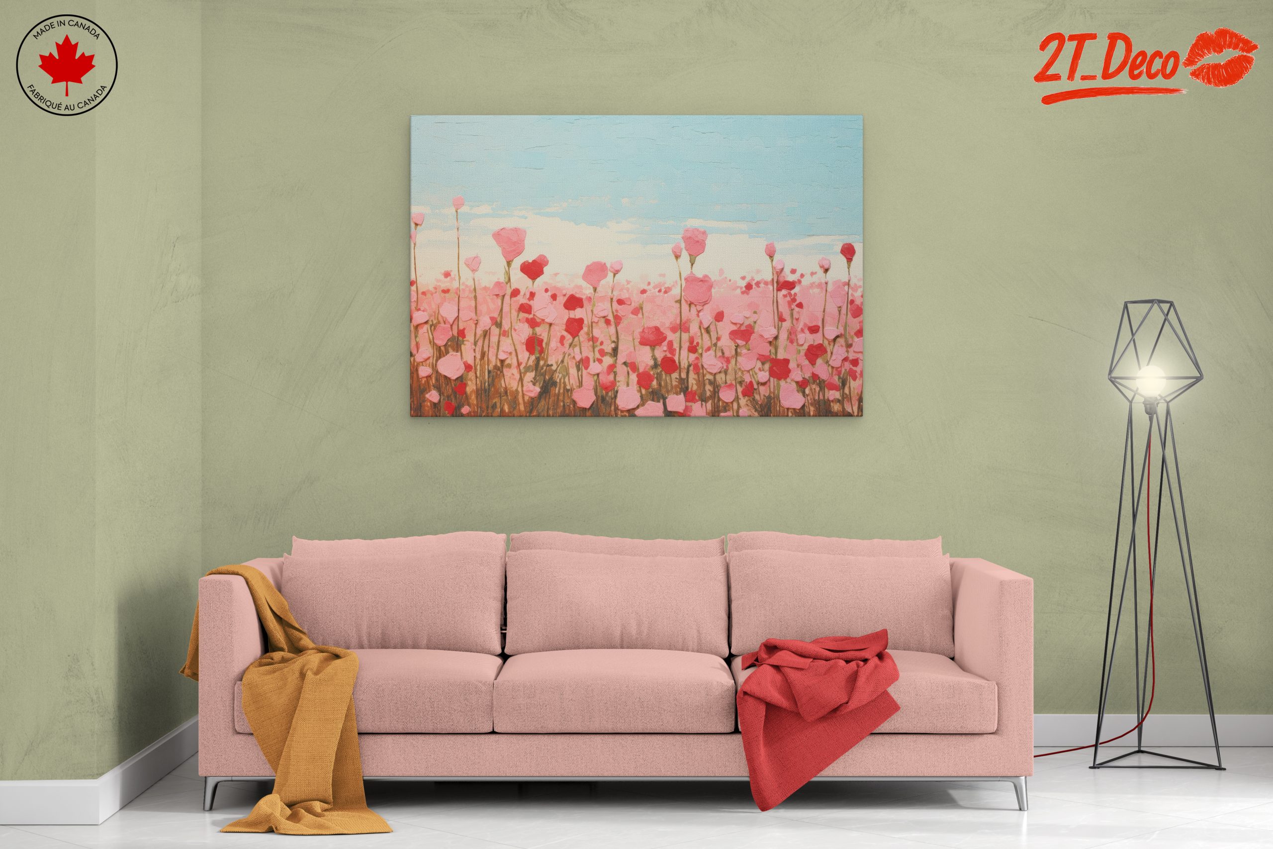 Abstract Floral Landscape in Pink - Image 2