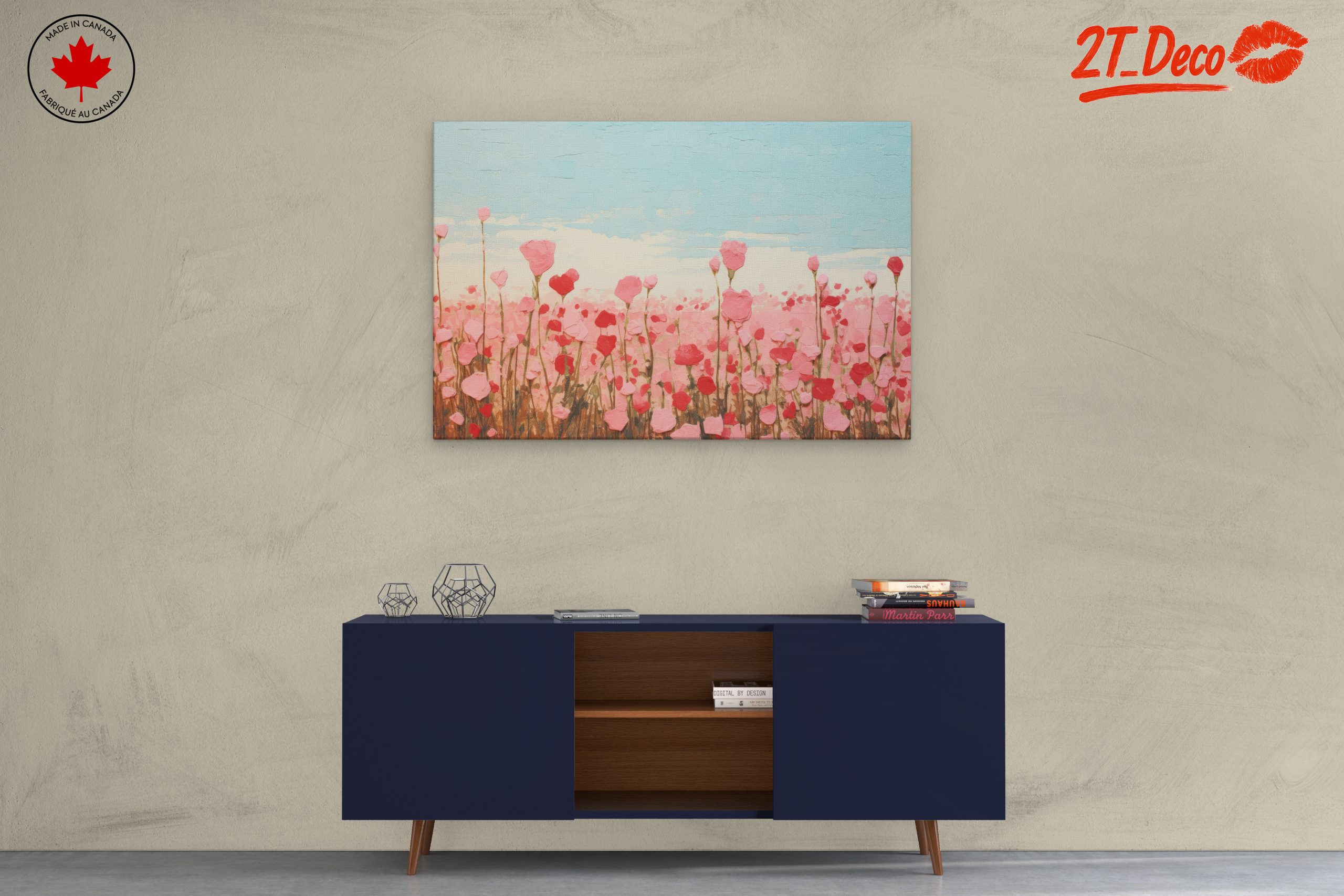 Abstract Floral Landscape in Pink - Image 3