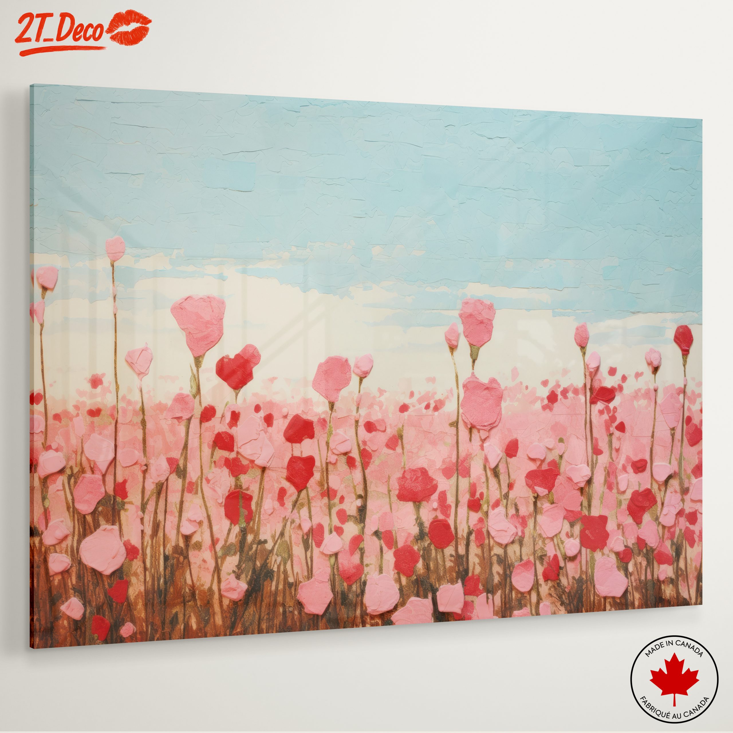 Abstract Floral Landscape in Pink - Image 6