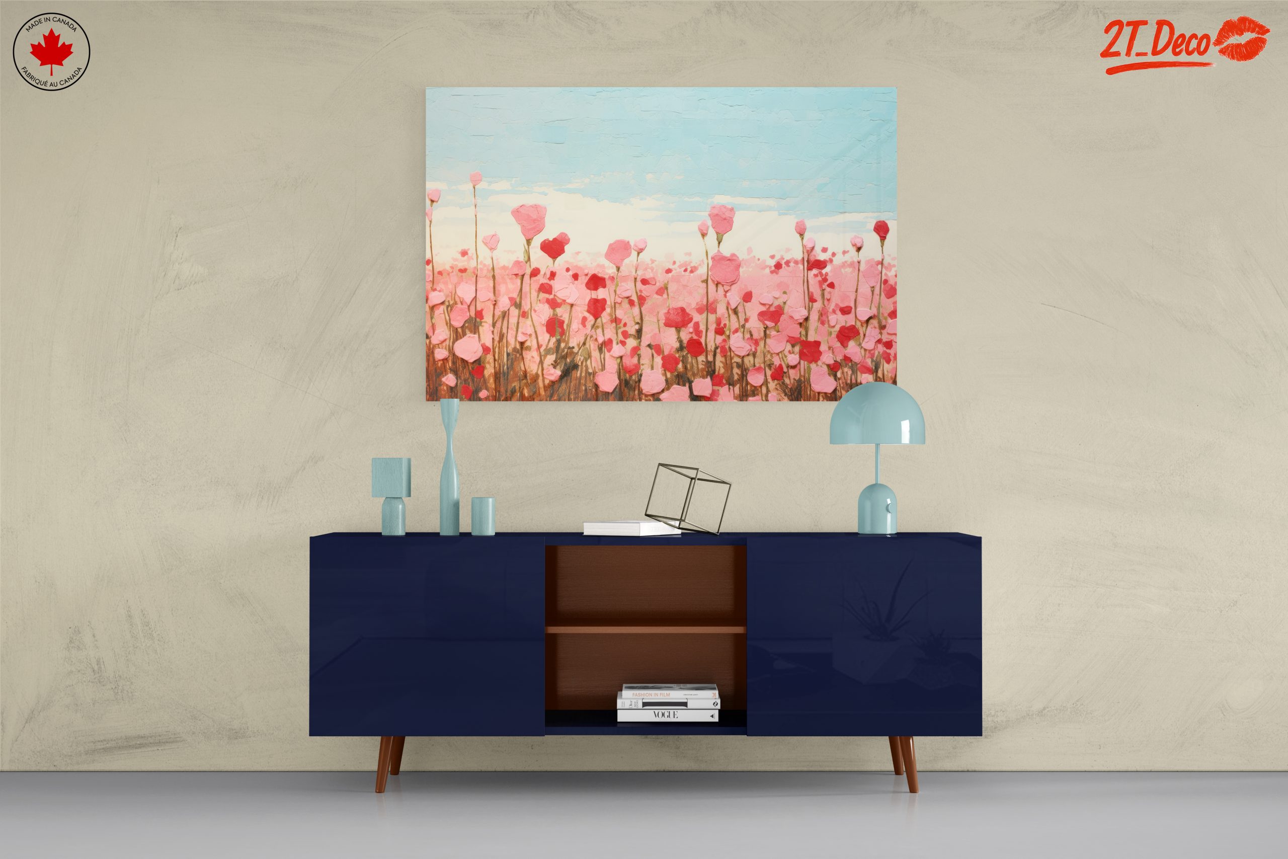 Abstract Floral Landscape in Pink - Image 8