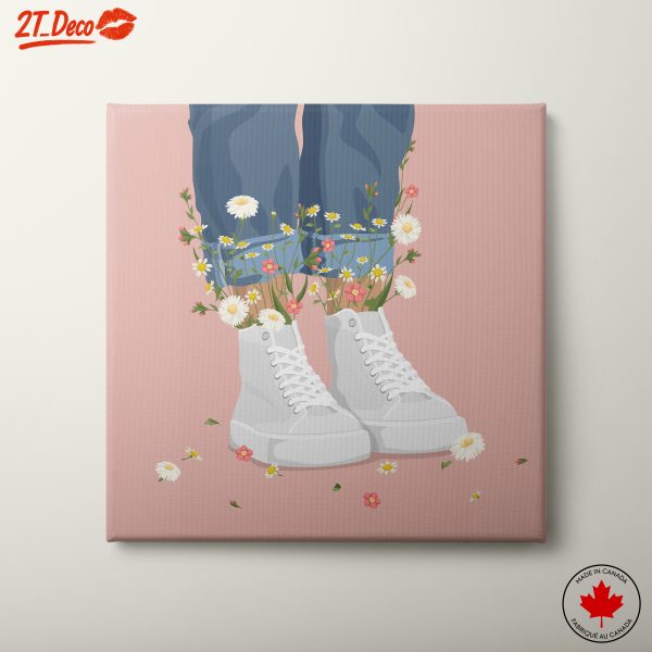Floral Fashion Art With Sneakers And Flowers