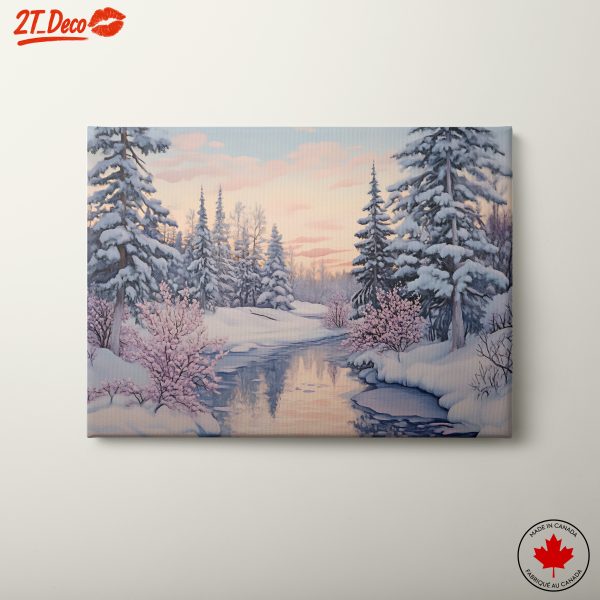 Peaceful Winter Landscape with Flowers