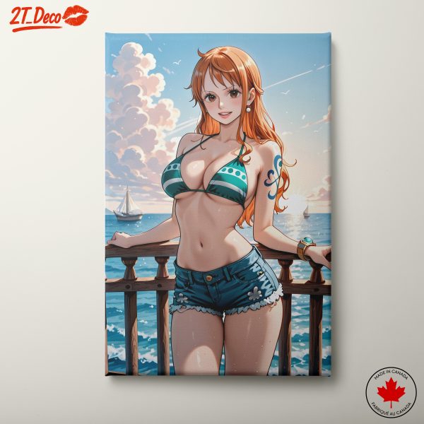 Nami from One Piece at the Beach