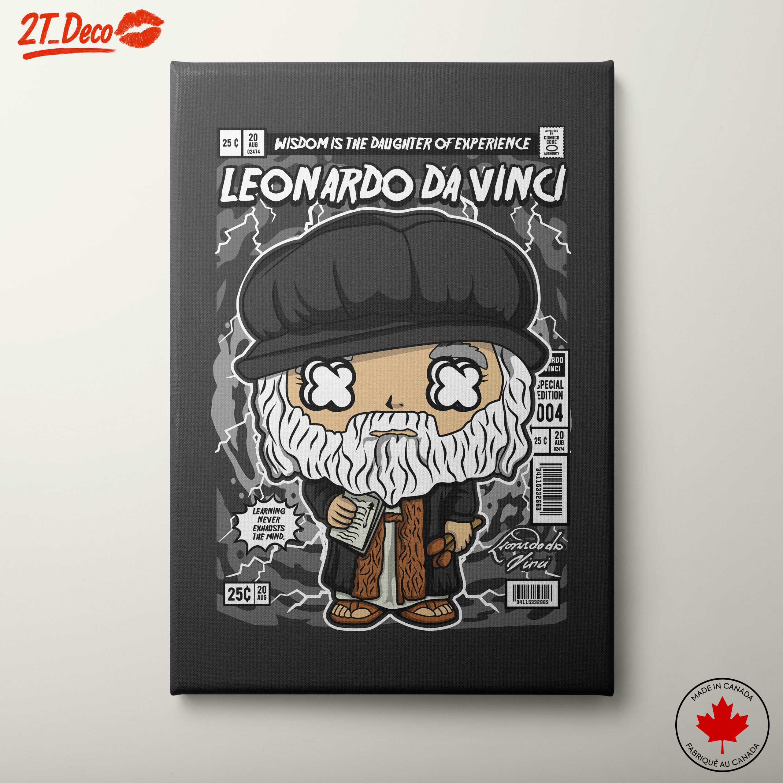 Stylized Illustration of Leonardo da Vinci