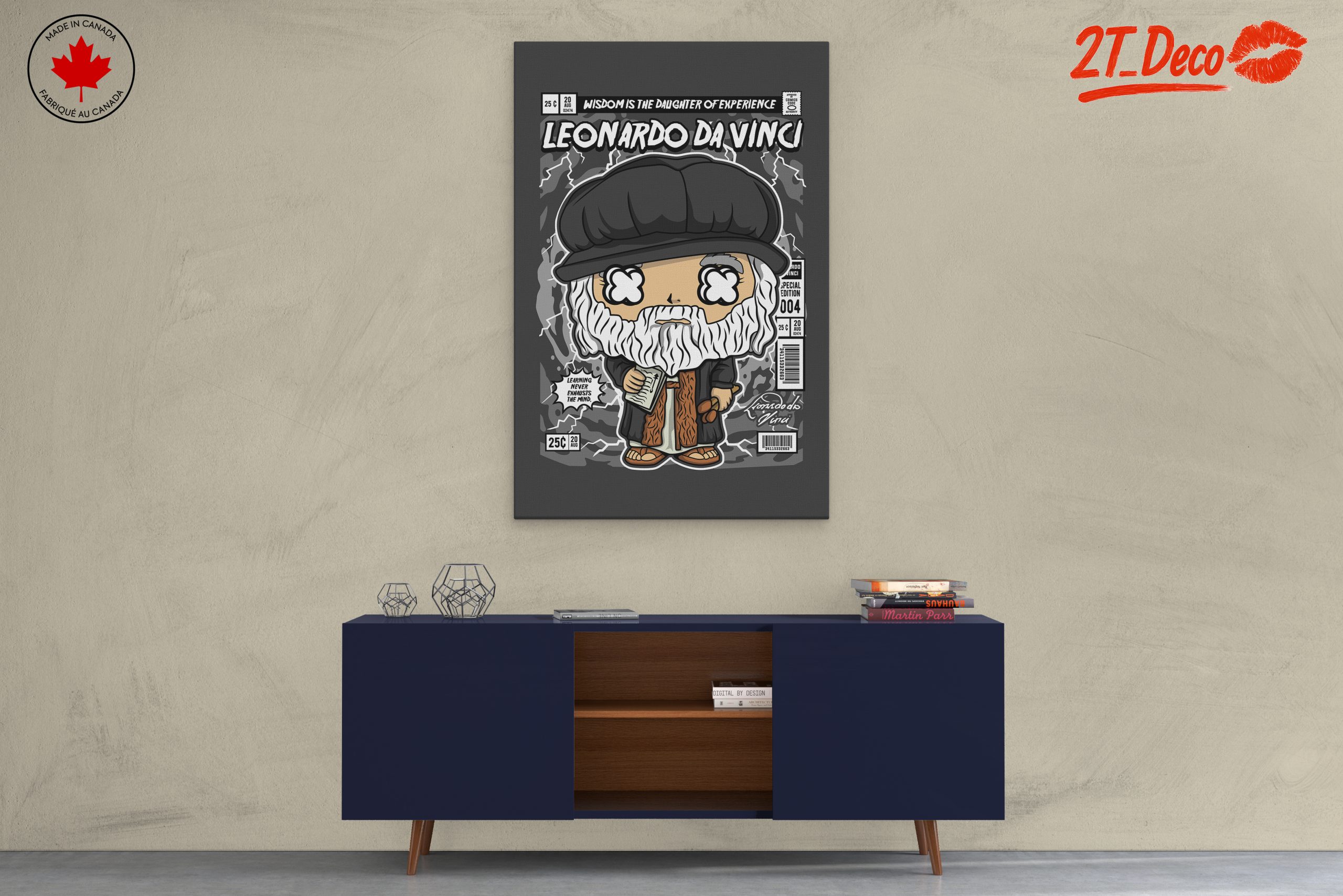 Stylized Illustration of Leonardo da Vinci - Image 3