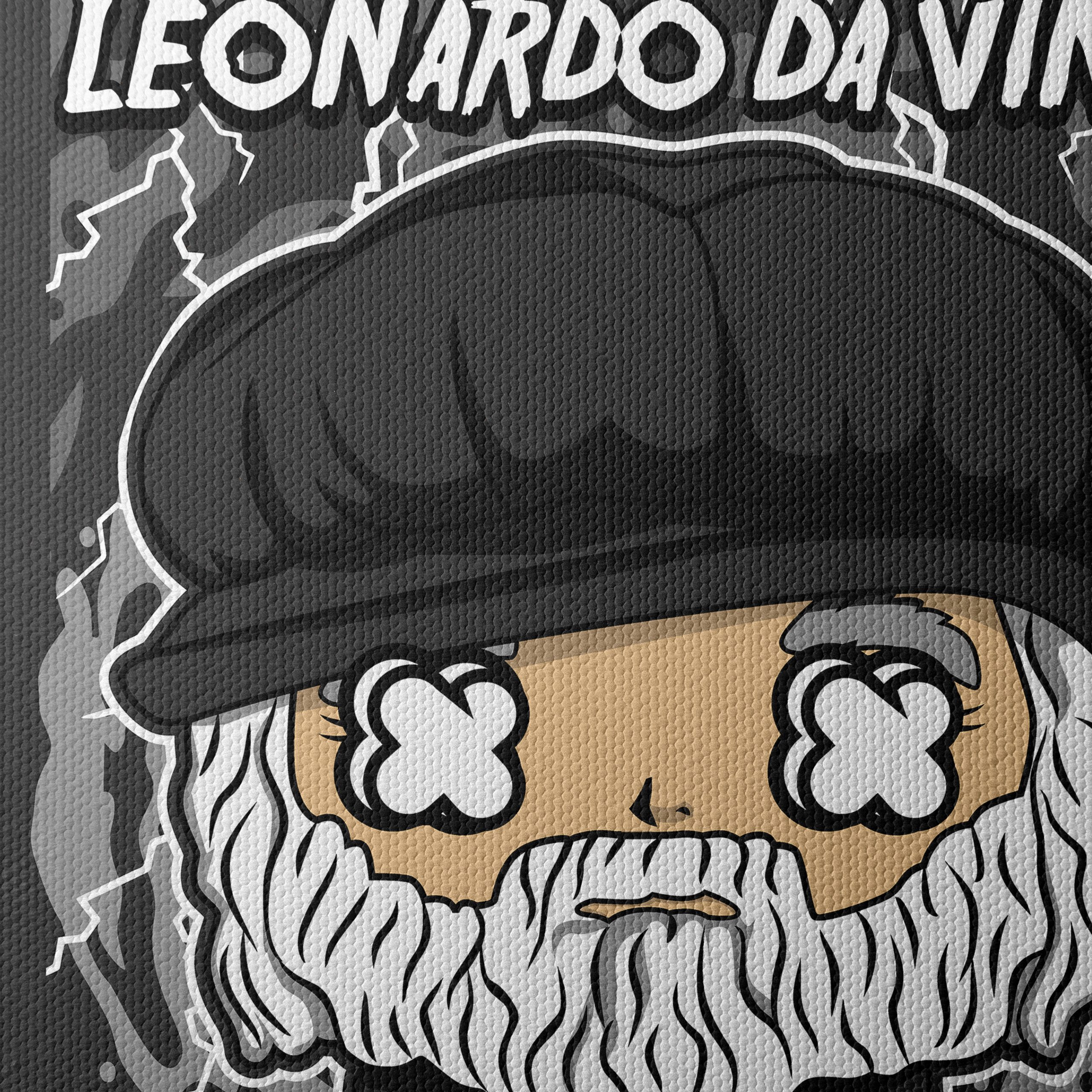 Stylized Illustration of Leonardo da Vinci - Image 4