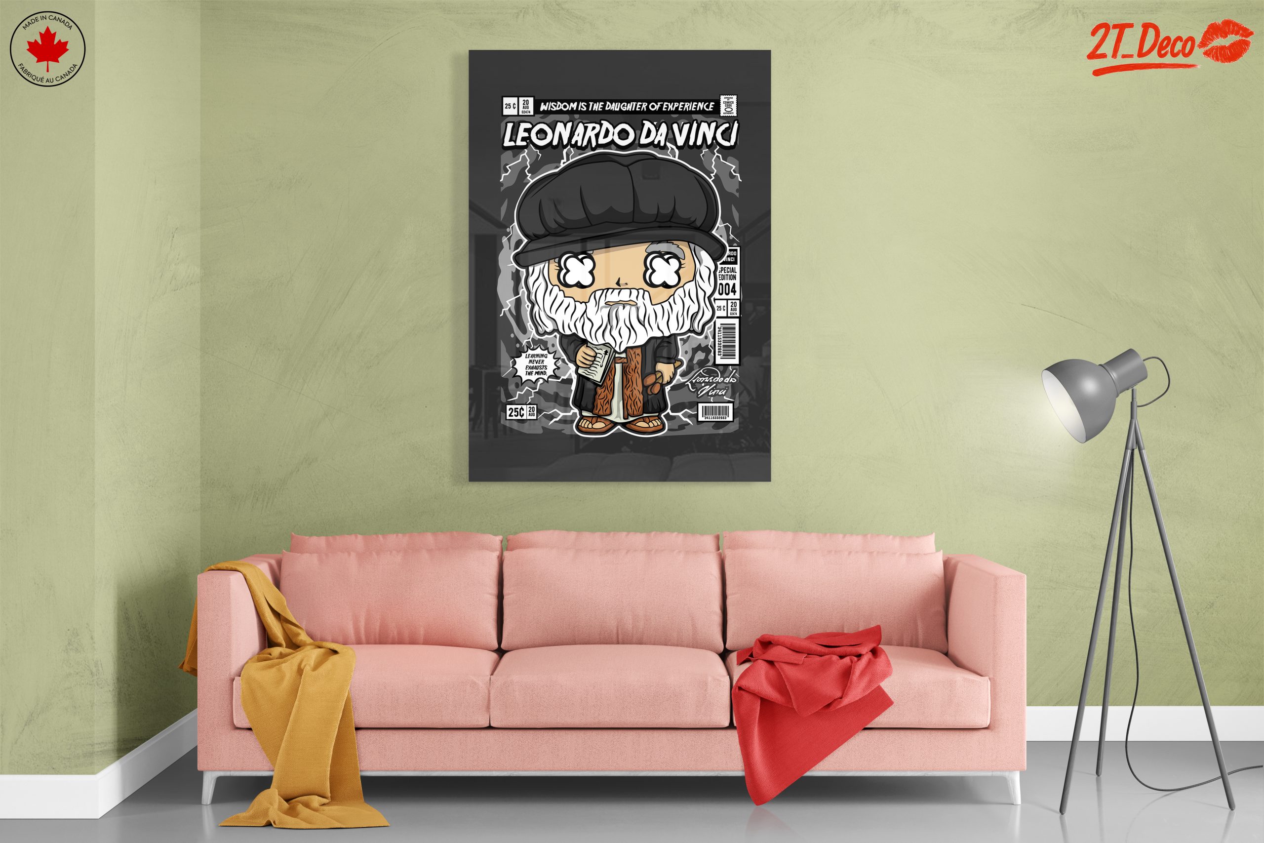 Stylized Illustration of Leonardo da Vinci - Image 7