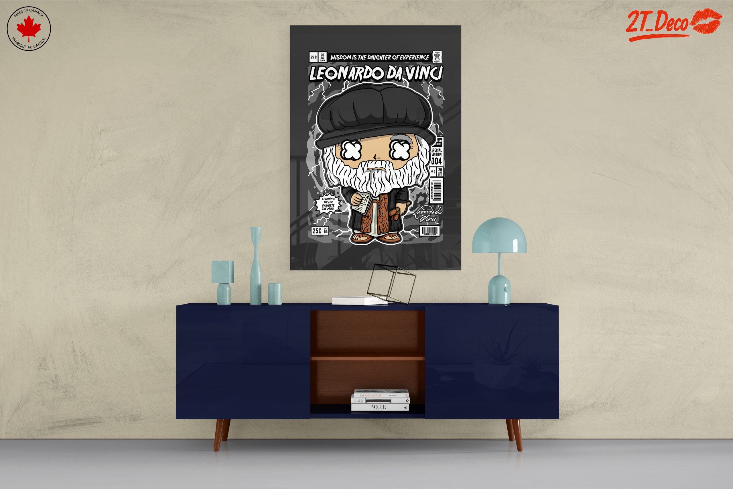 Stylized Illustration of Leonardo da Vinci - Image 8