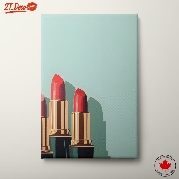 Stylish Cosmetic Art Featuring Lipsticks