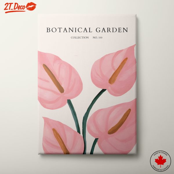 Pink Floral Botanical Garden Art