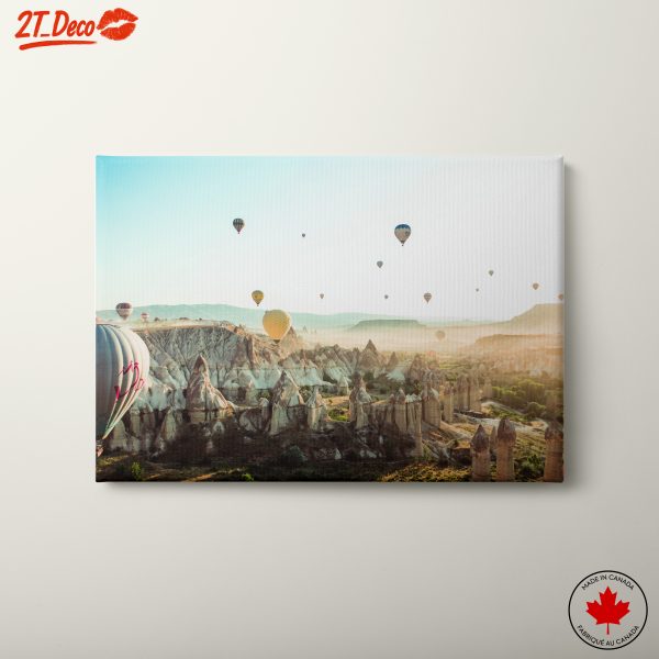 Hot Air Balloons Over Stunning Landscape