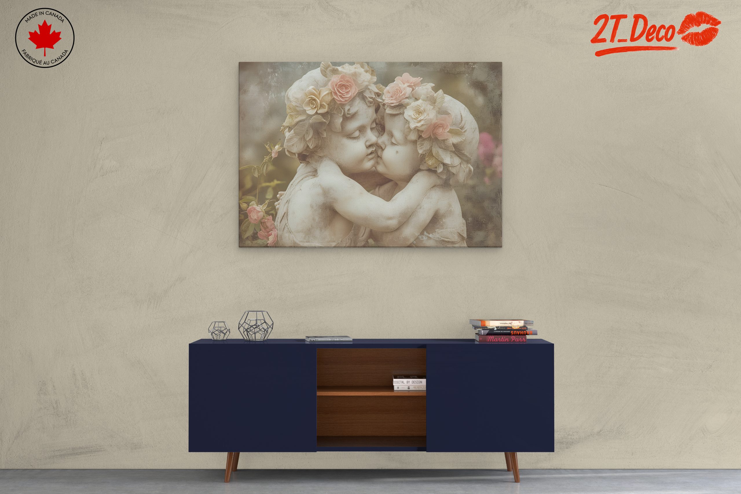 Cherubic Statue with Floral Accents - Image 3