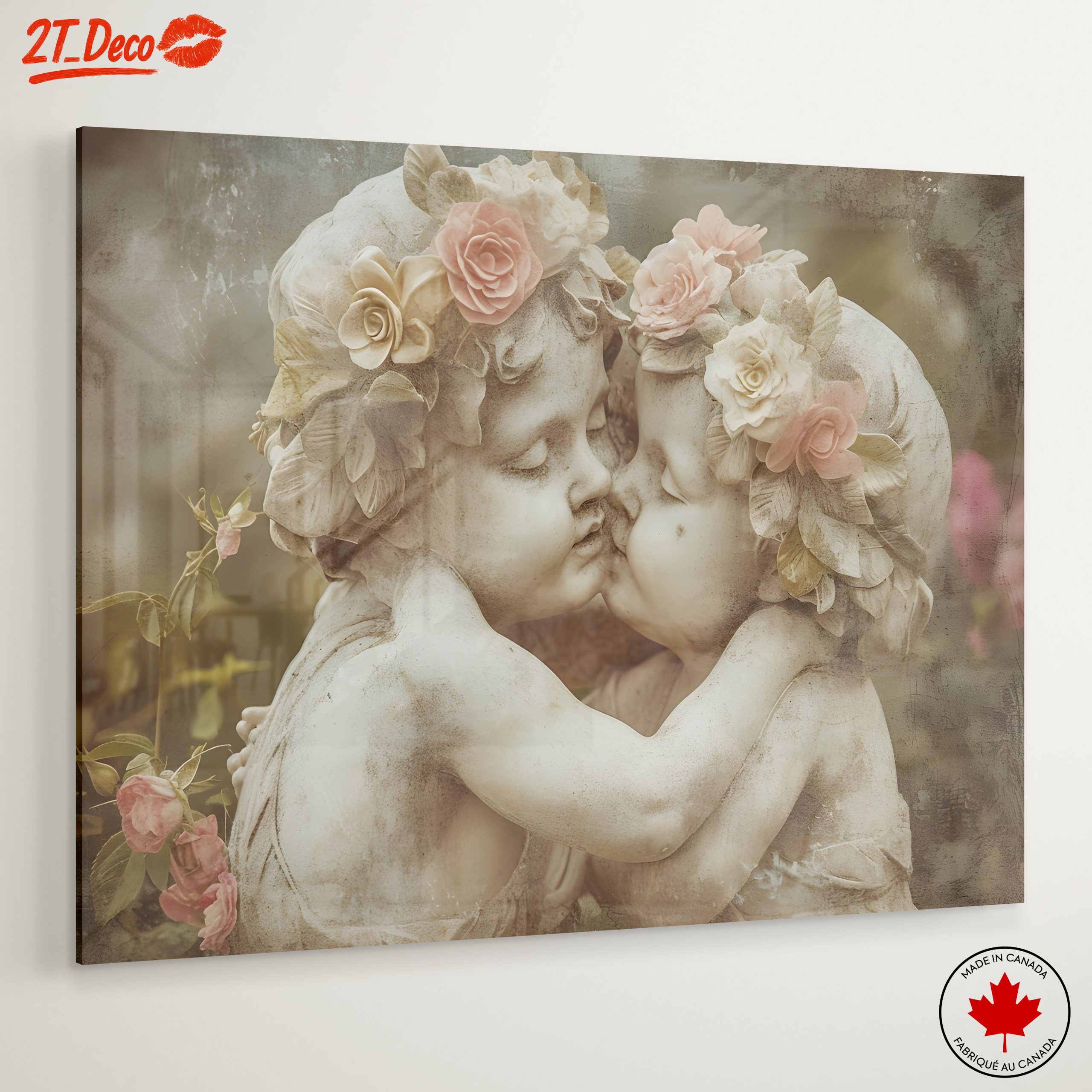 Cherubic Statue with Floral Accents - Image 6