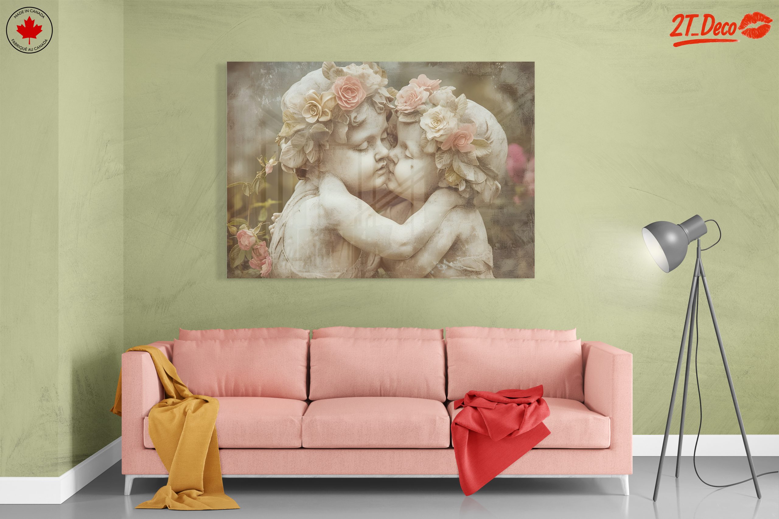 Cherubic Statue with Floral Accents - Image 7