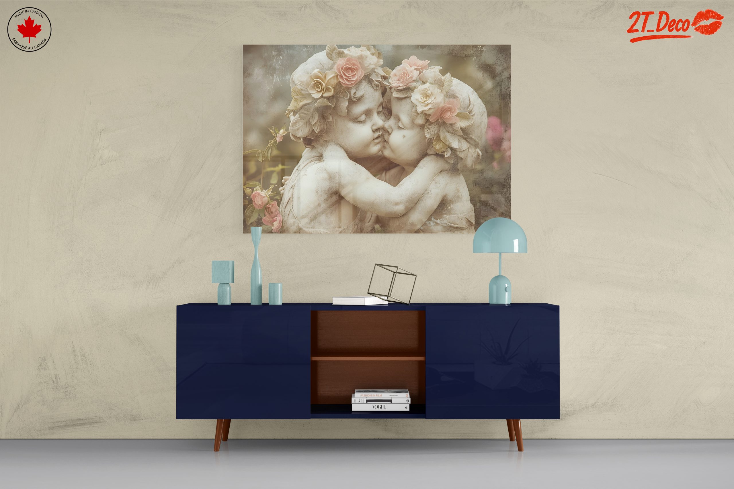 Cherubic Statue with Floral Accents - Image 8