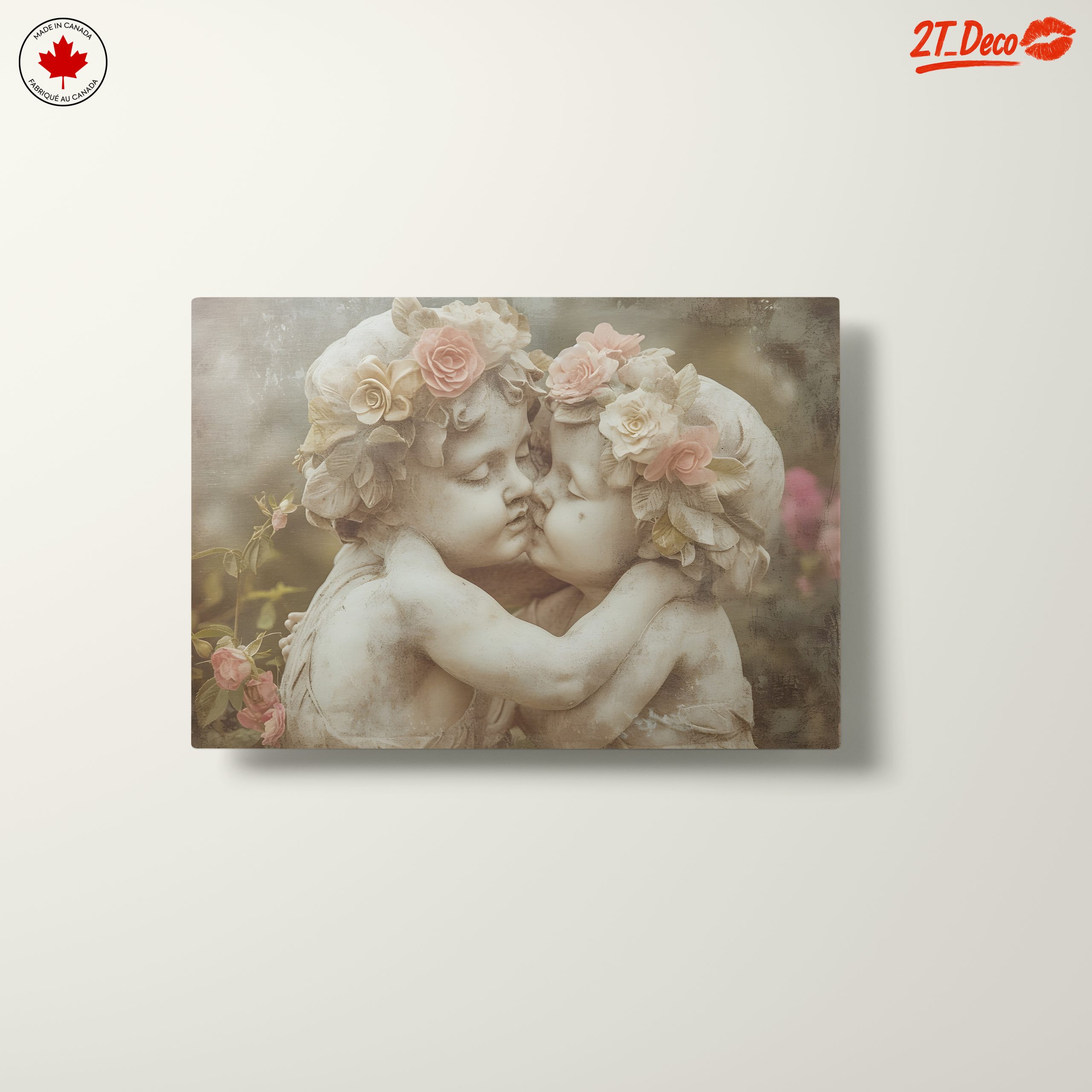 Cherubic Statue with Floral Accents - Image 10
