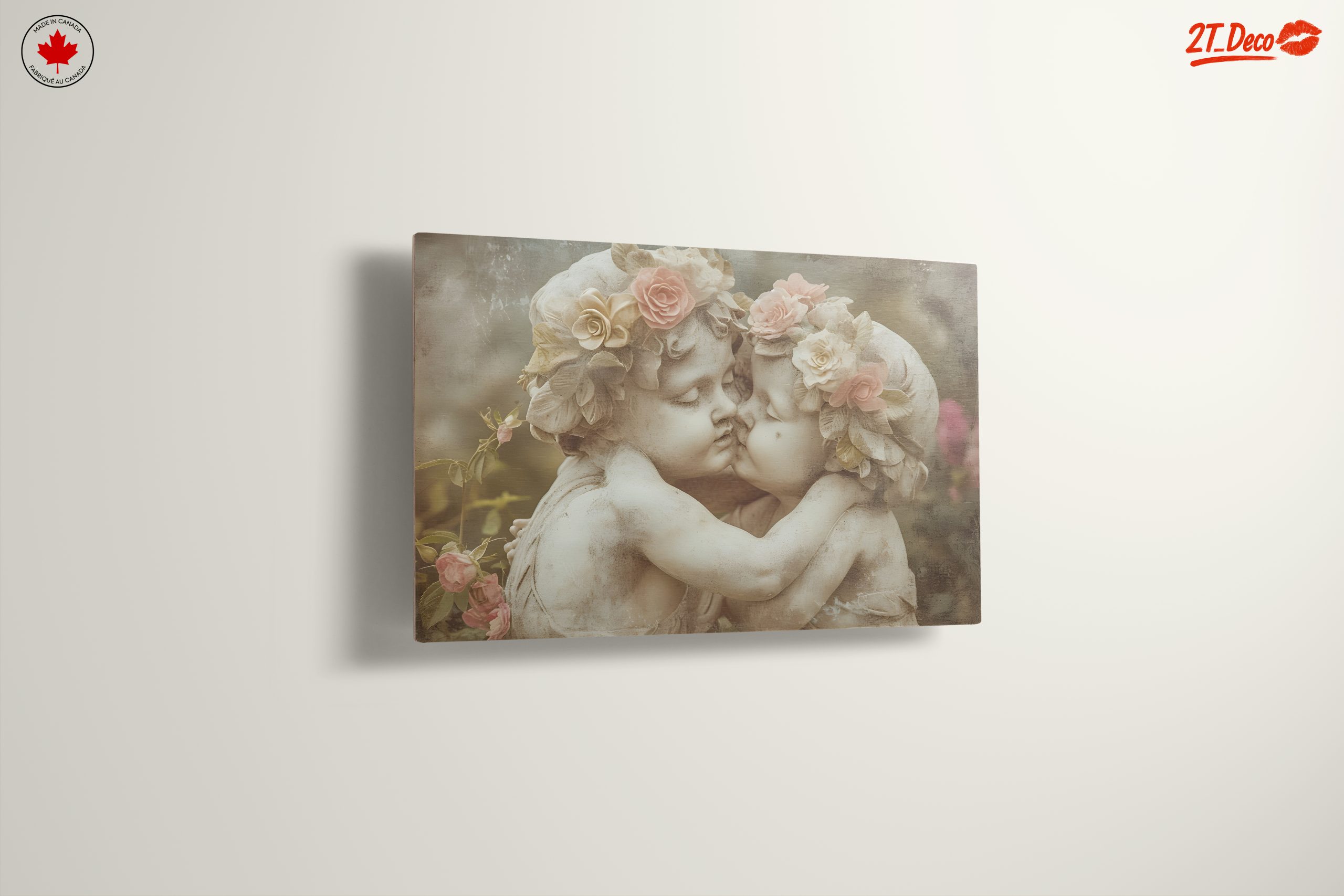 Cherubic Statue with Floral Accents - Image 13