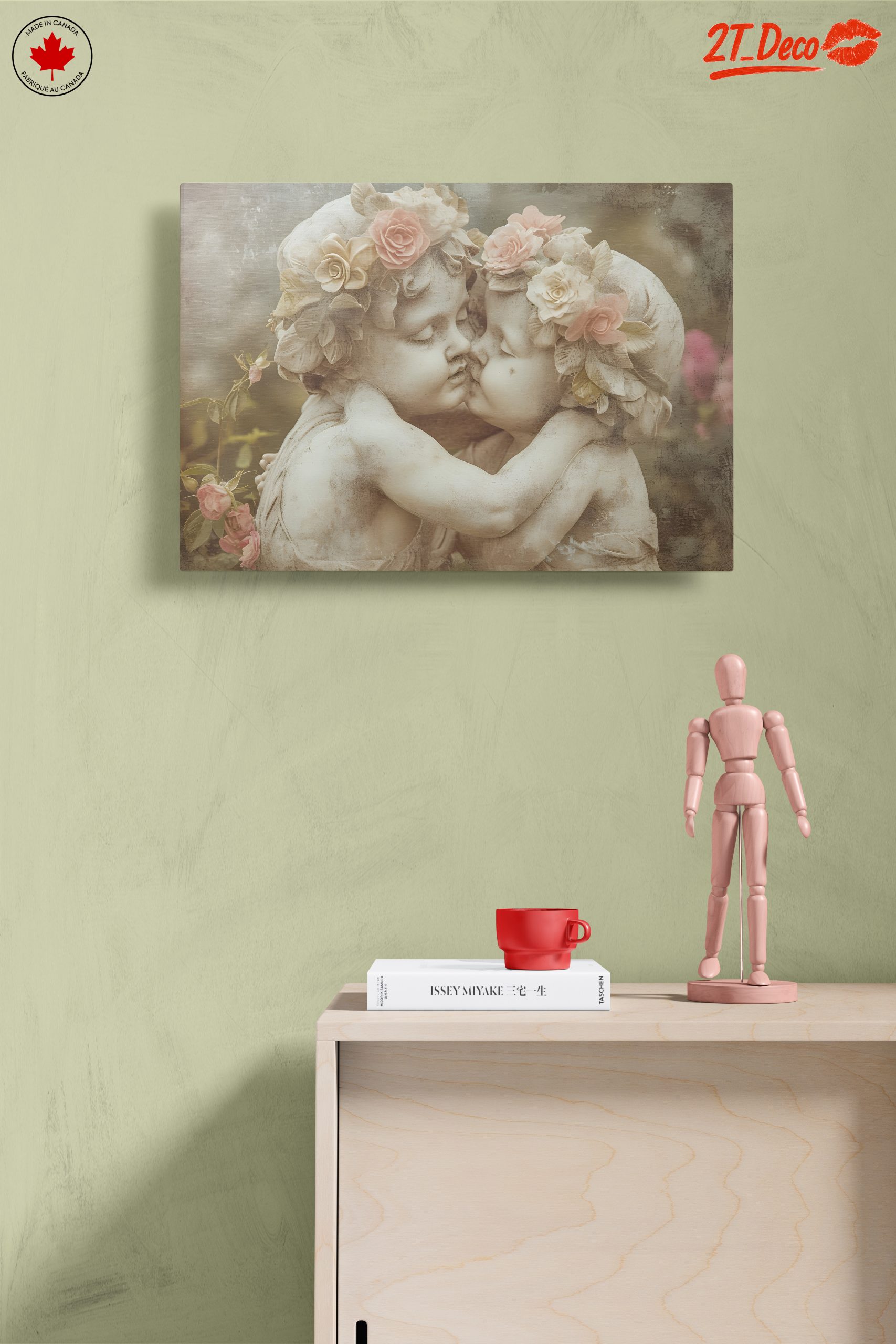 Cherubic Statue with Floral Accents - Image 14