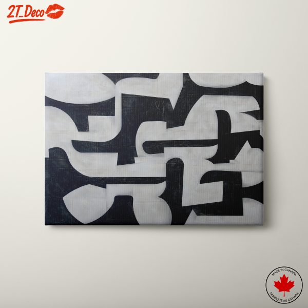 Modern Abstract Black and White Art 2