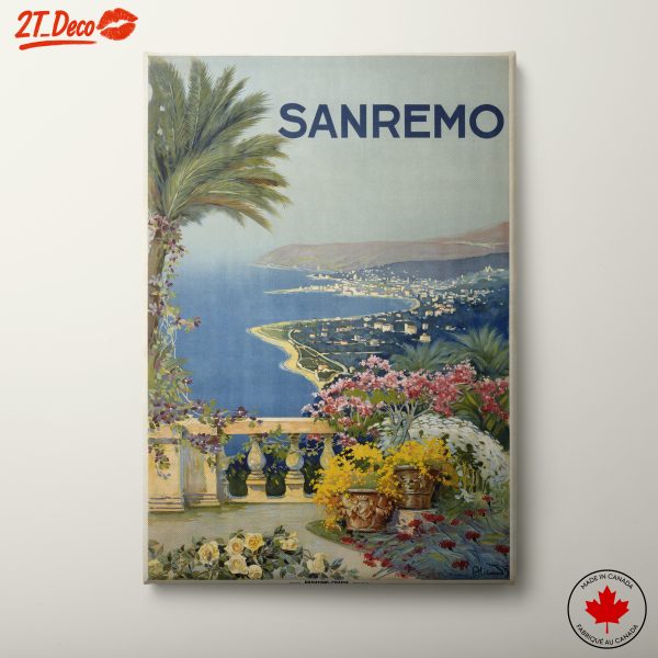 Sanremo Coastal Cityscape Artwork