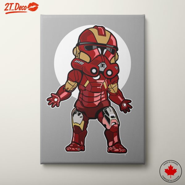 Cute Character Illustration in Iron Man Style