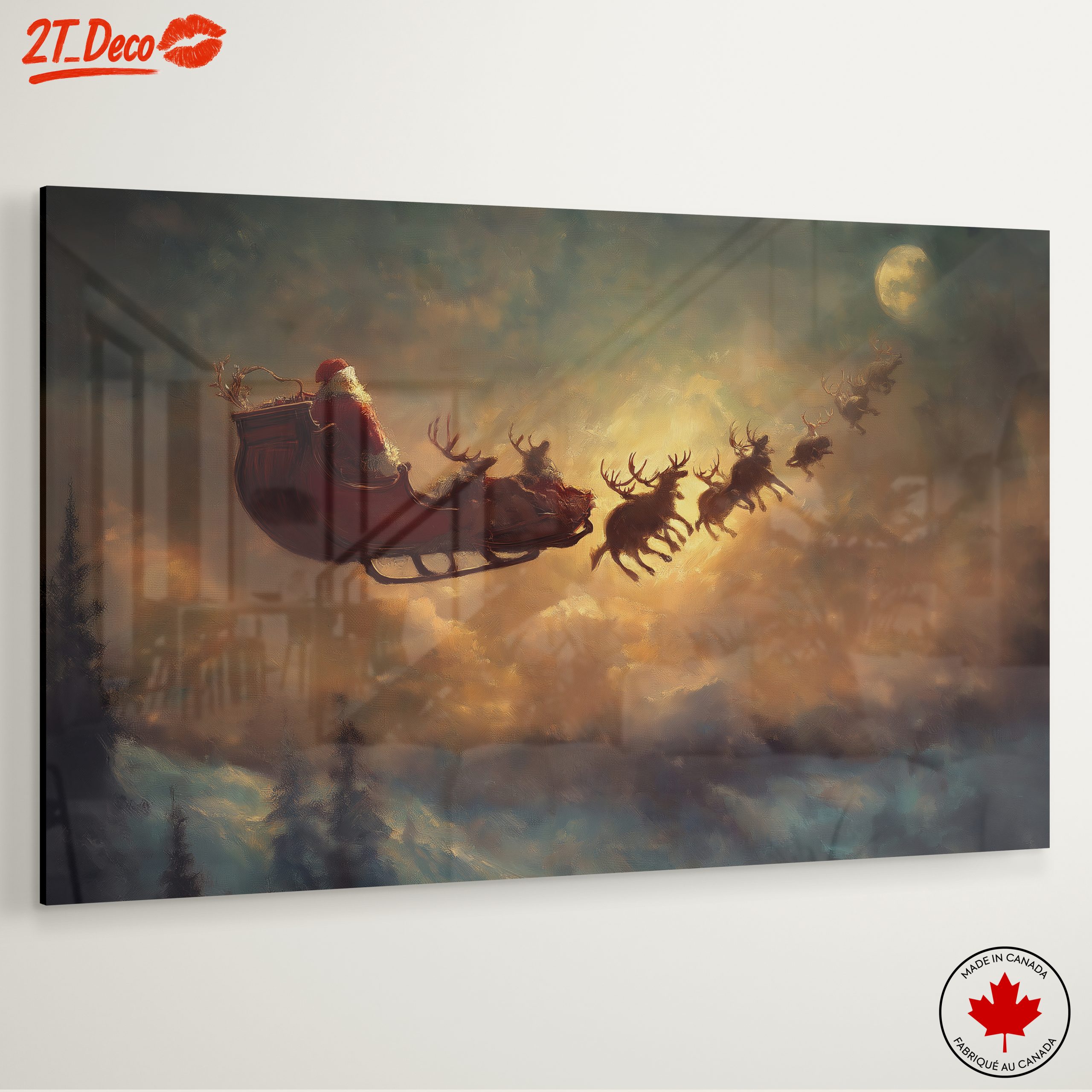 Santa Claus Flying with Reindeer - Image 6