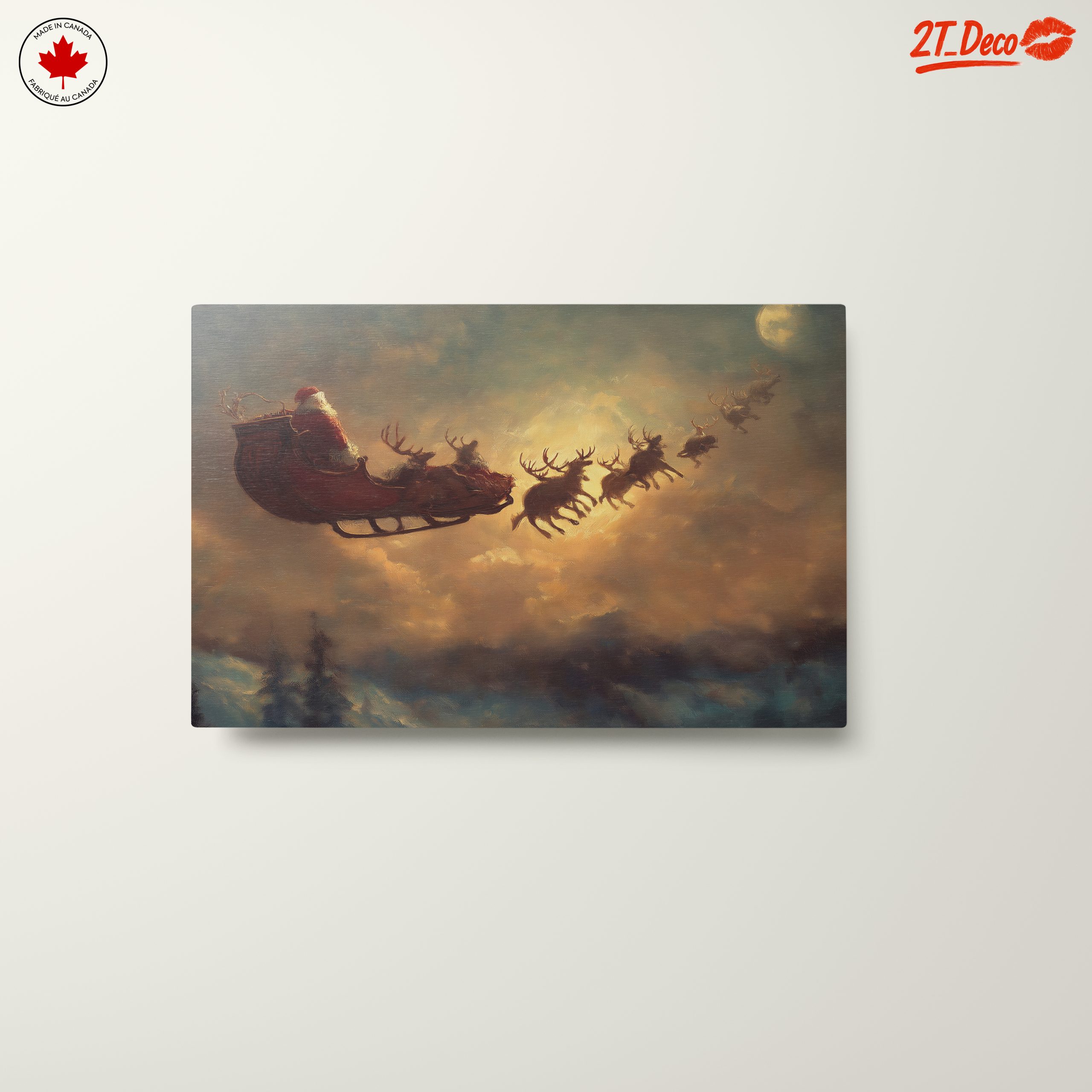 Santa Claus Flying with Reindeer - Image 10