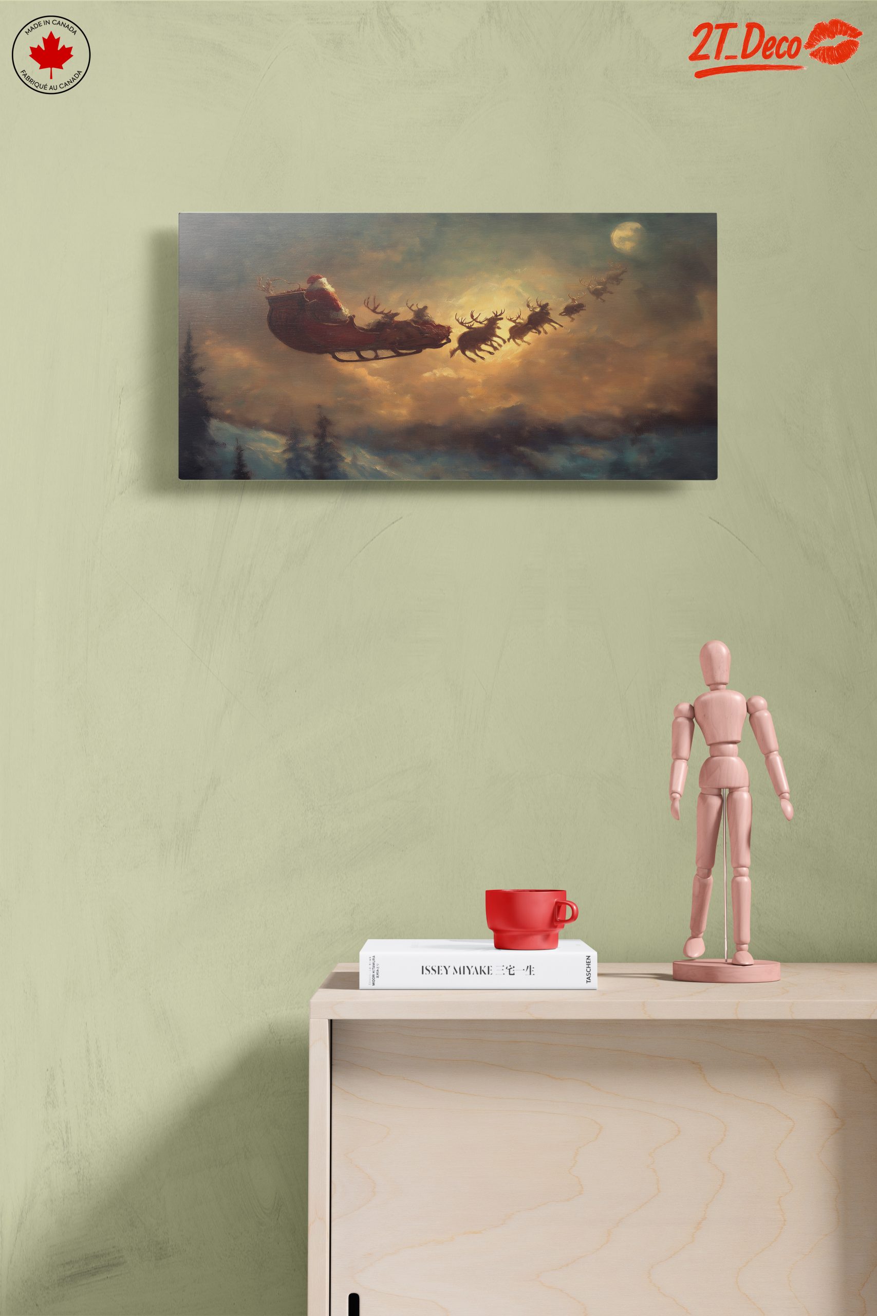Santa Claus Flying with Reindeer - Image 14