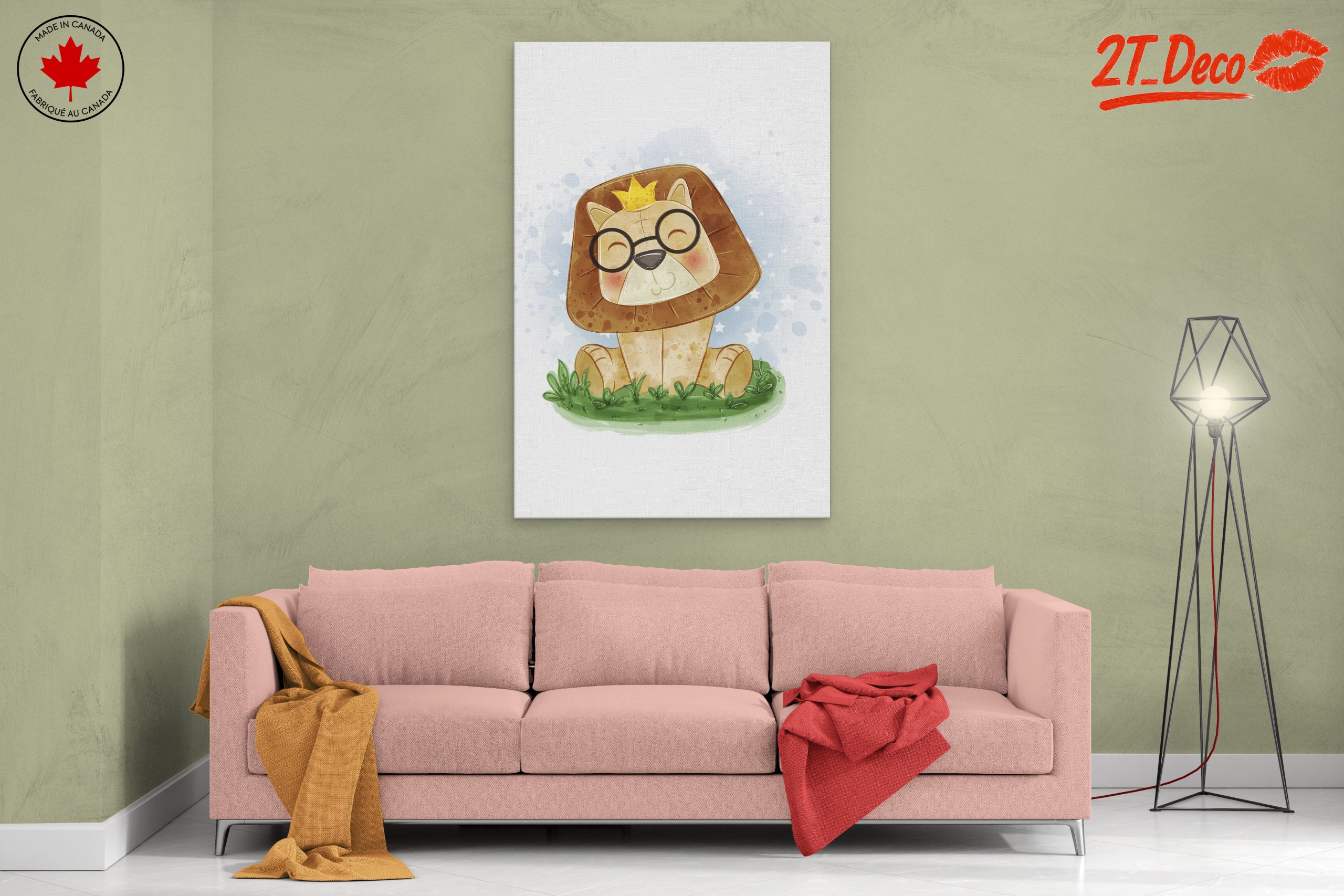Cute Cartoon Lion with Glasses - Image 2