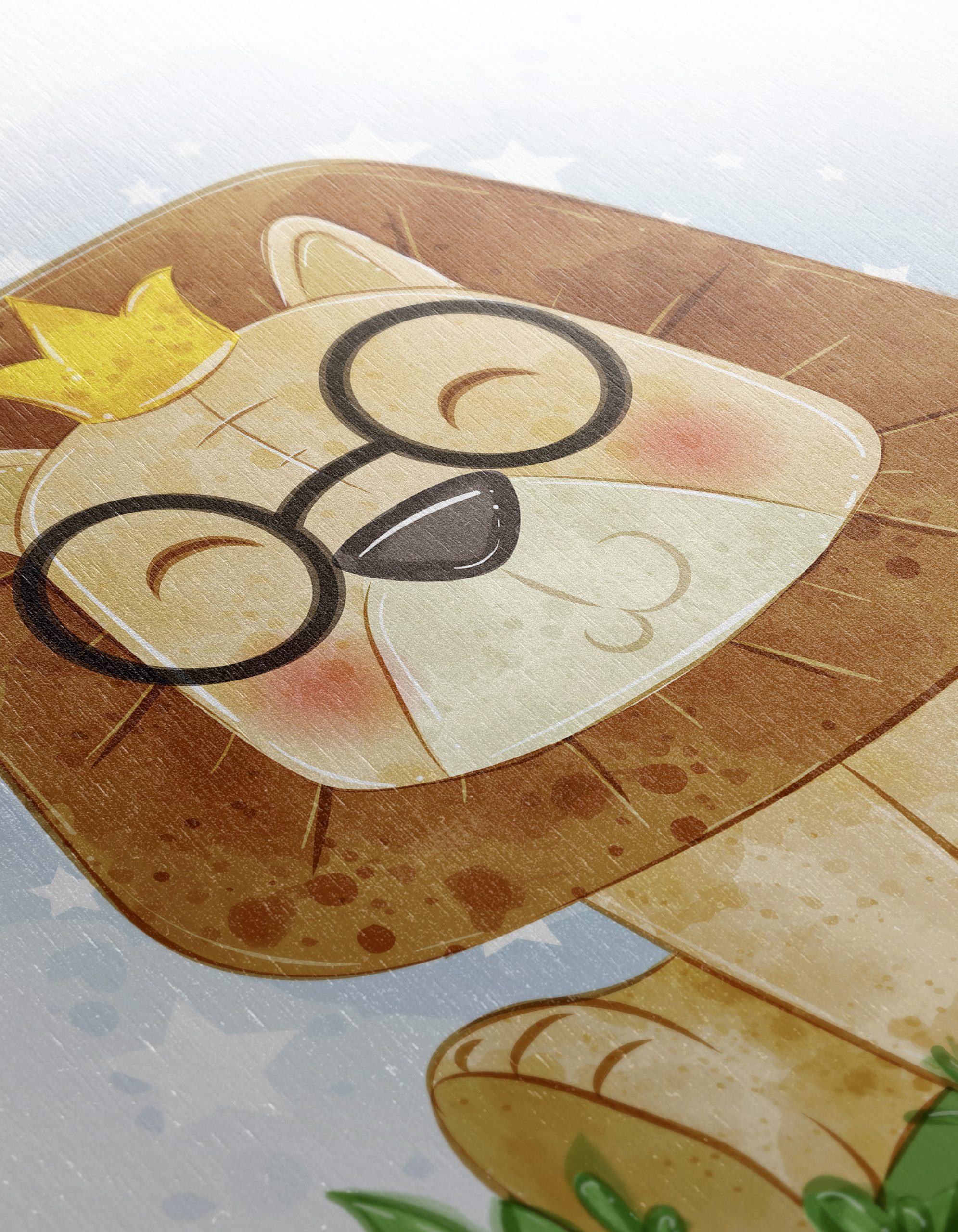 Cute Cartoon Lion with Glasses - Image 12