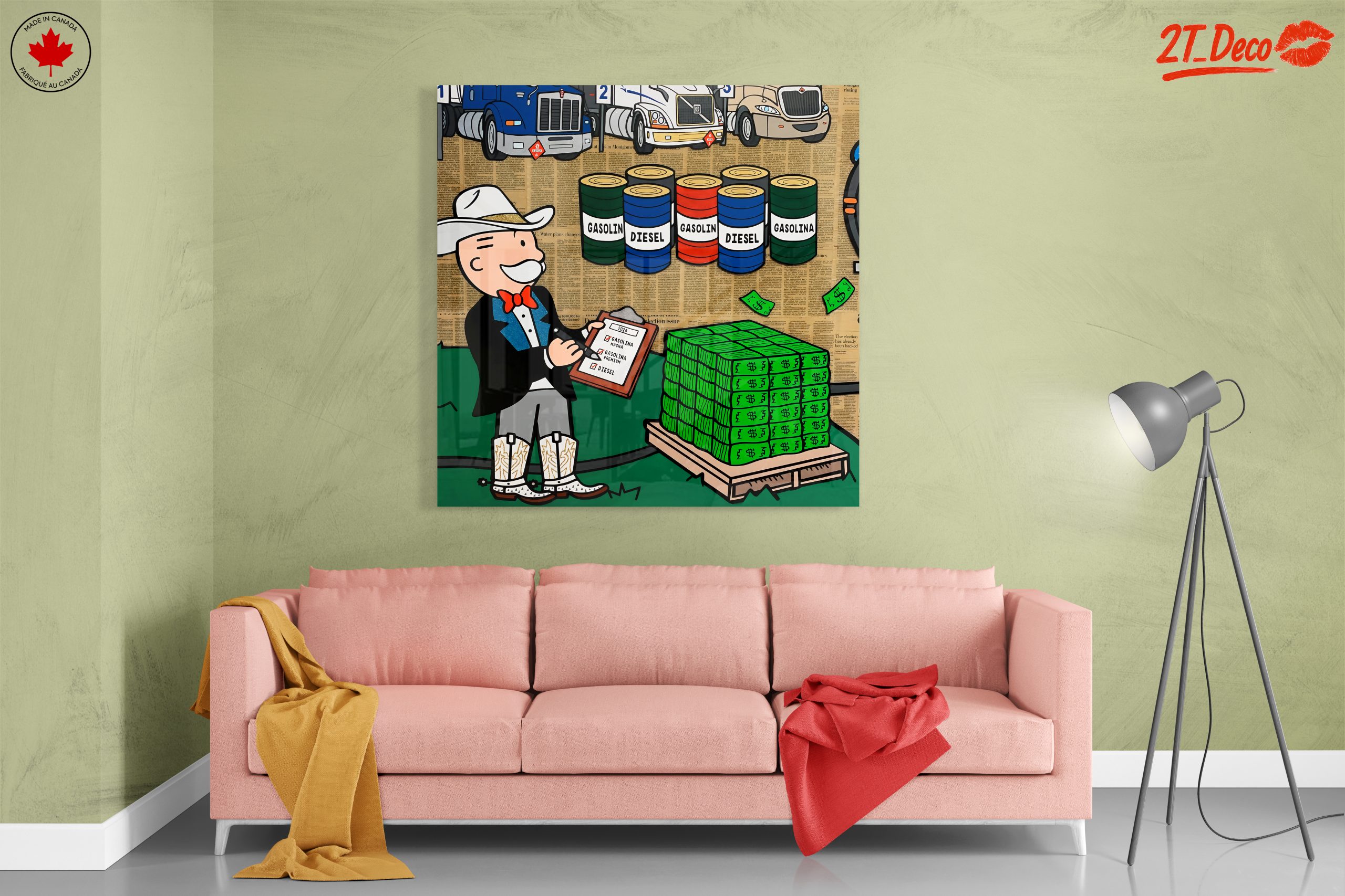 Playful Pop Art Character with Money - Image 7