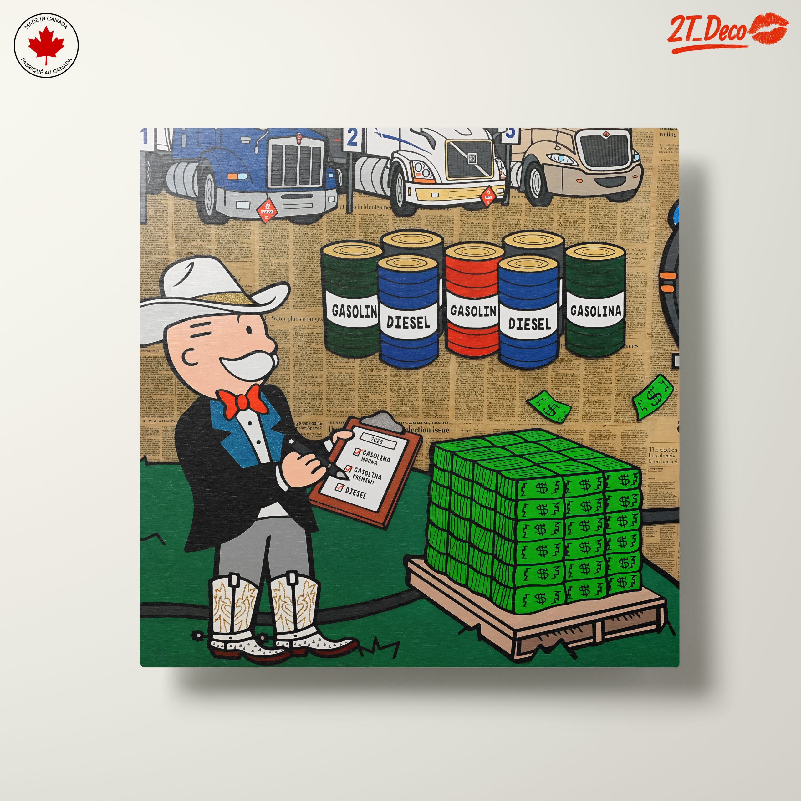 Playful Pop Art Character with Money - Image 10