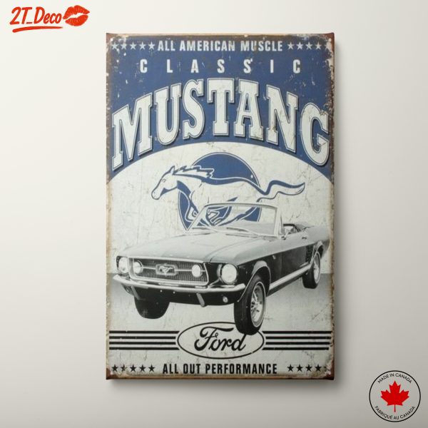 Classic Ford Mustang Vintage Art