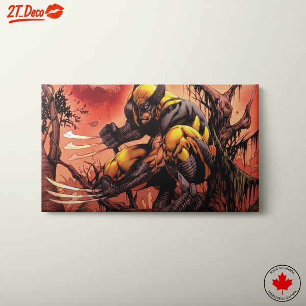 Wolverine Comic Art Featuring Dramatic Action