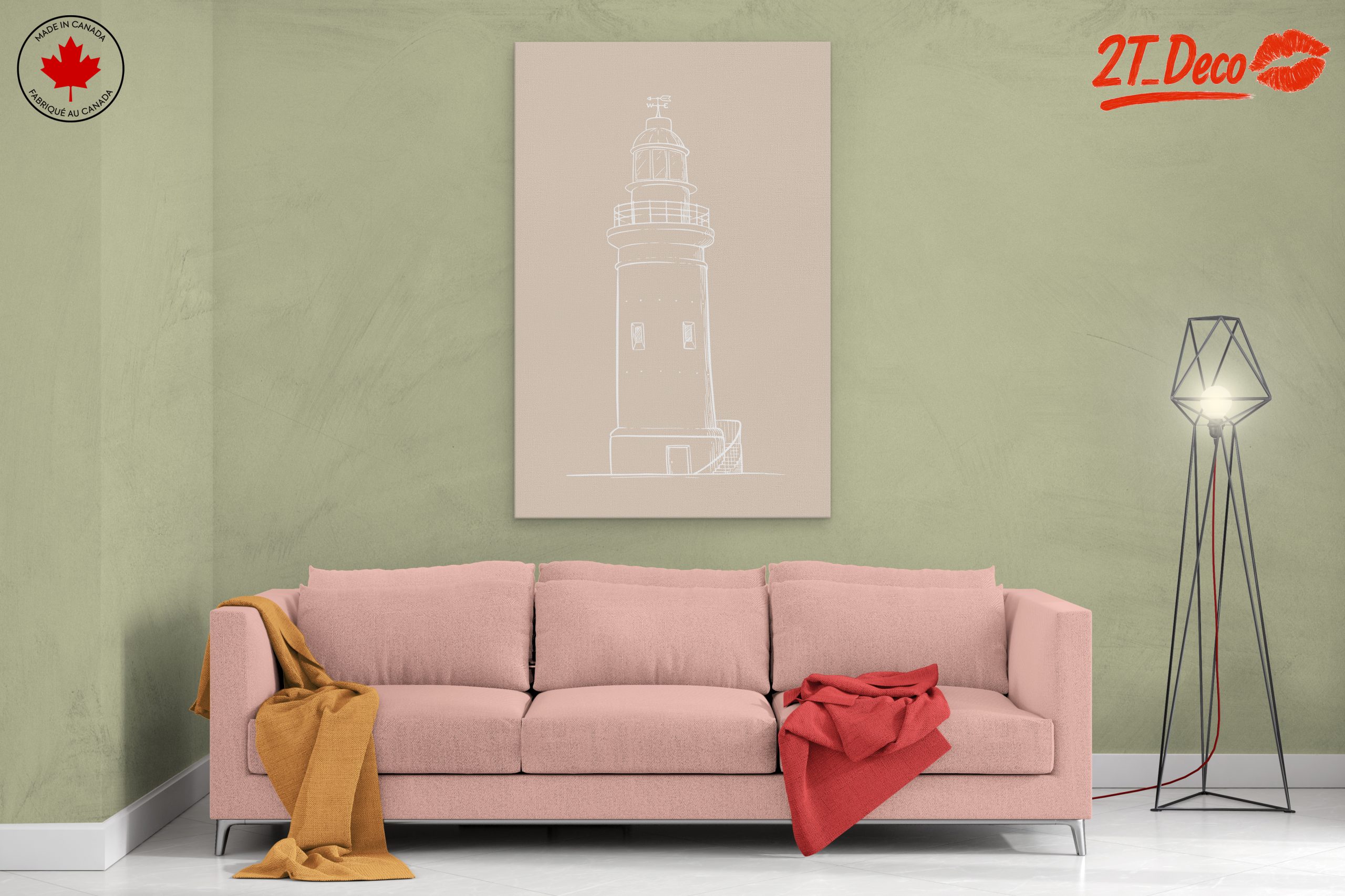 Lighthouse Illustration in Simple Line Art - Image 2