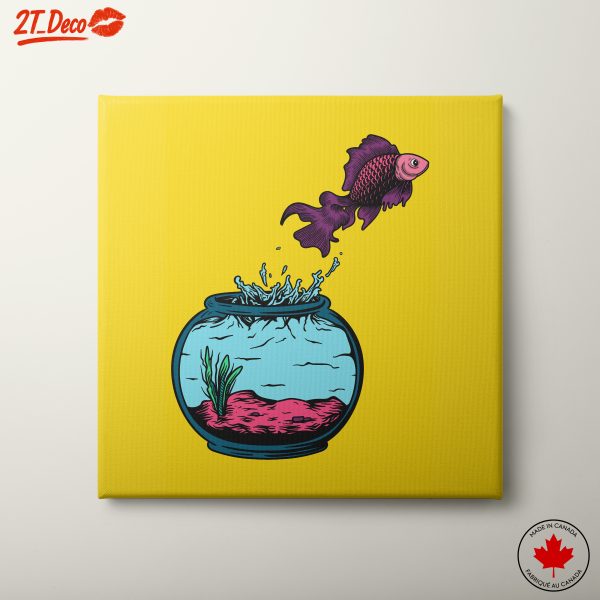 Goldfish Leaping From Bowl Art