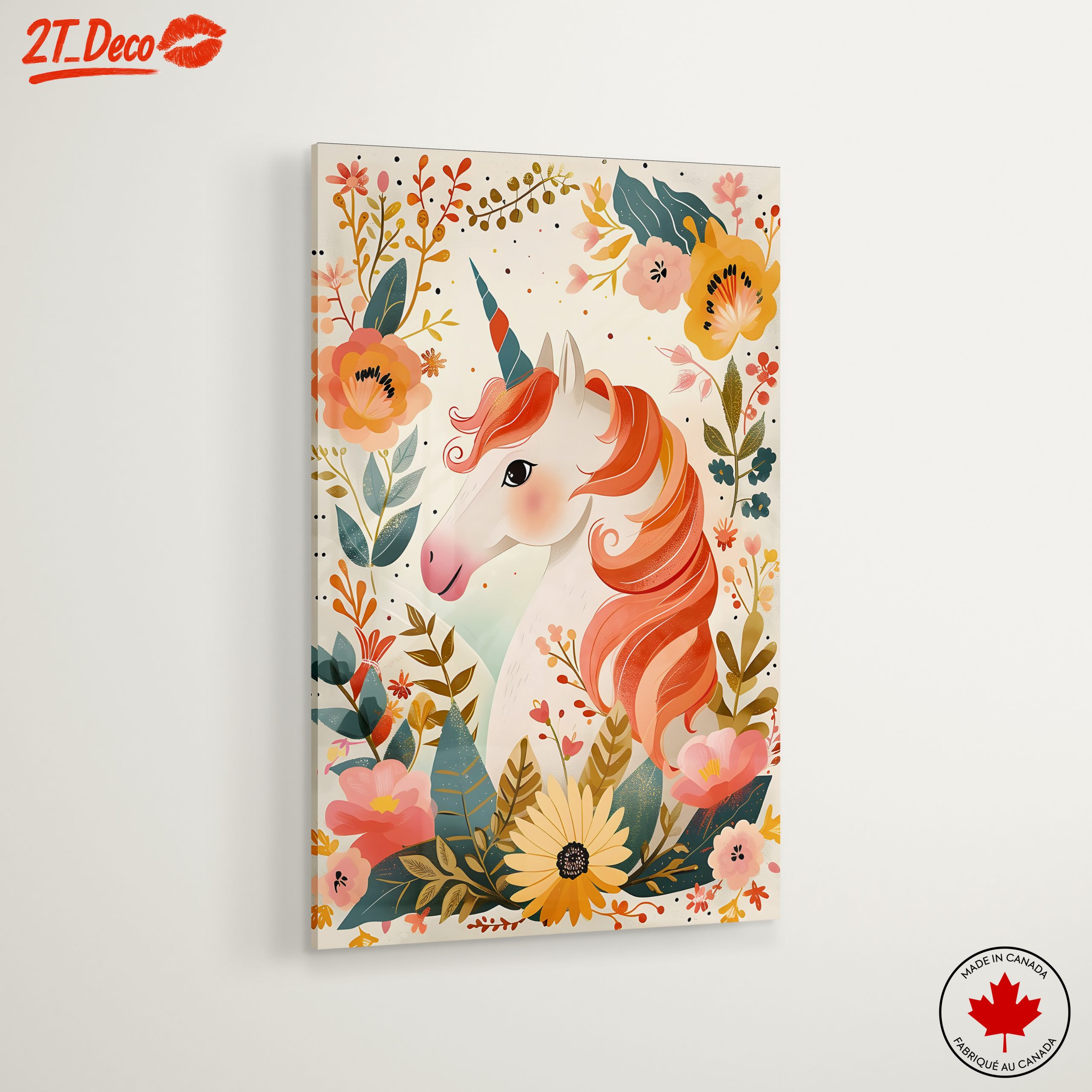 Whimsical Unicorn Surrounded by Flowers - Image 6