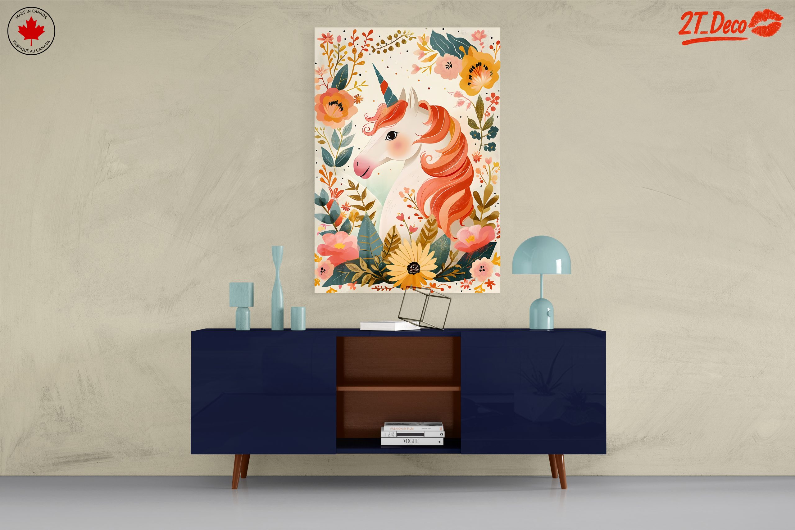 Whimsical Unicorn Surrounded by Flowers - Image 8