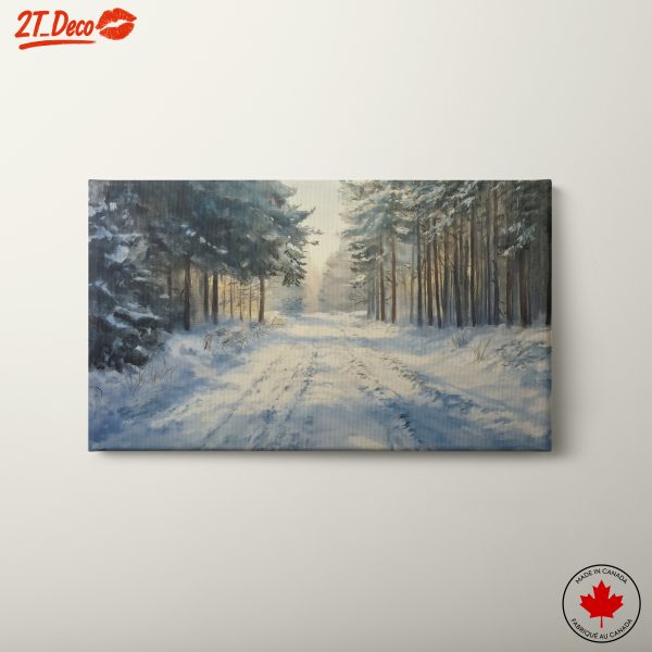 Snowy Winter Landscape with Pine Trees 3