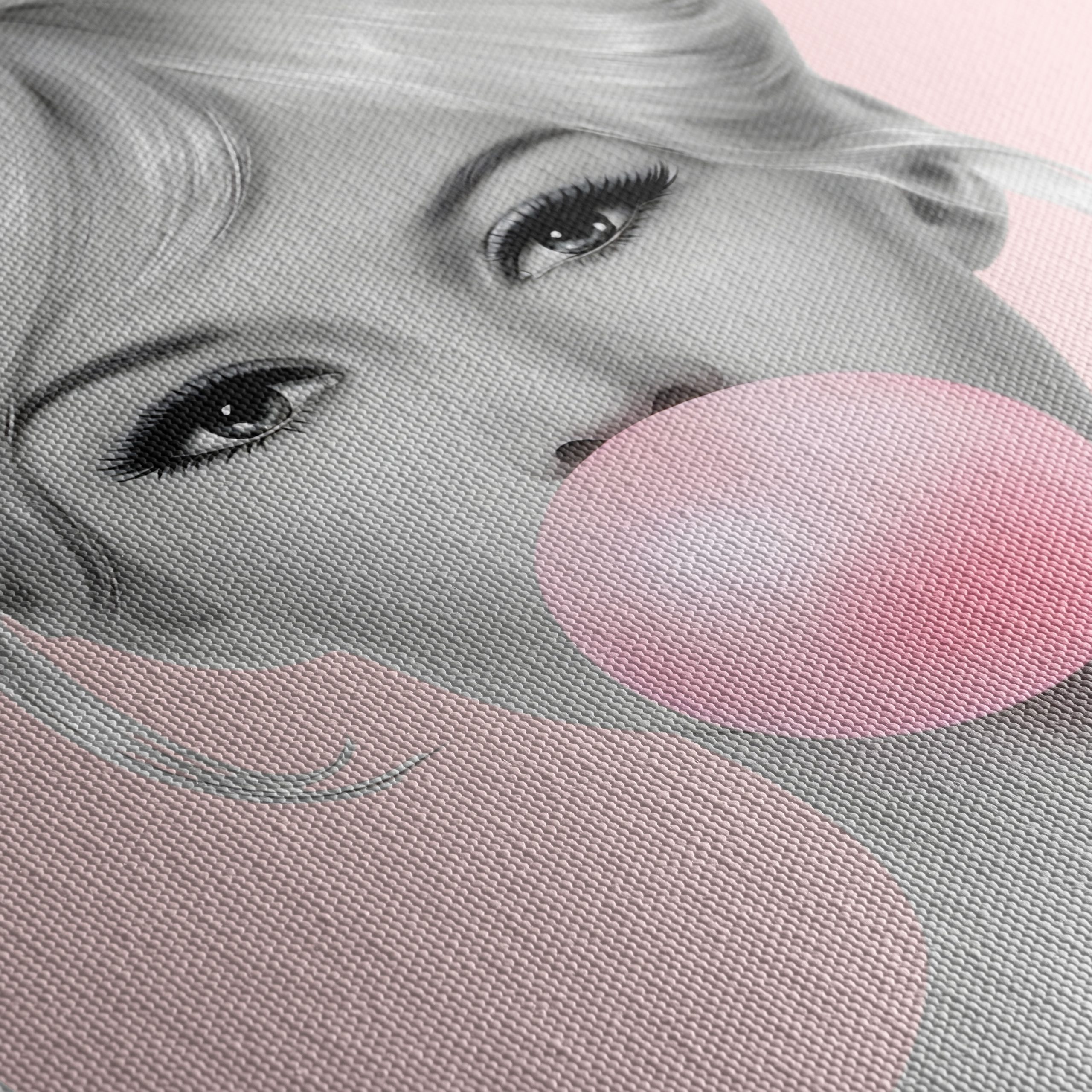 Stylish Pop Art Portrait with Bubble Gum - Image 5
