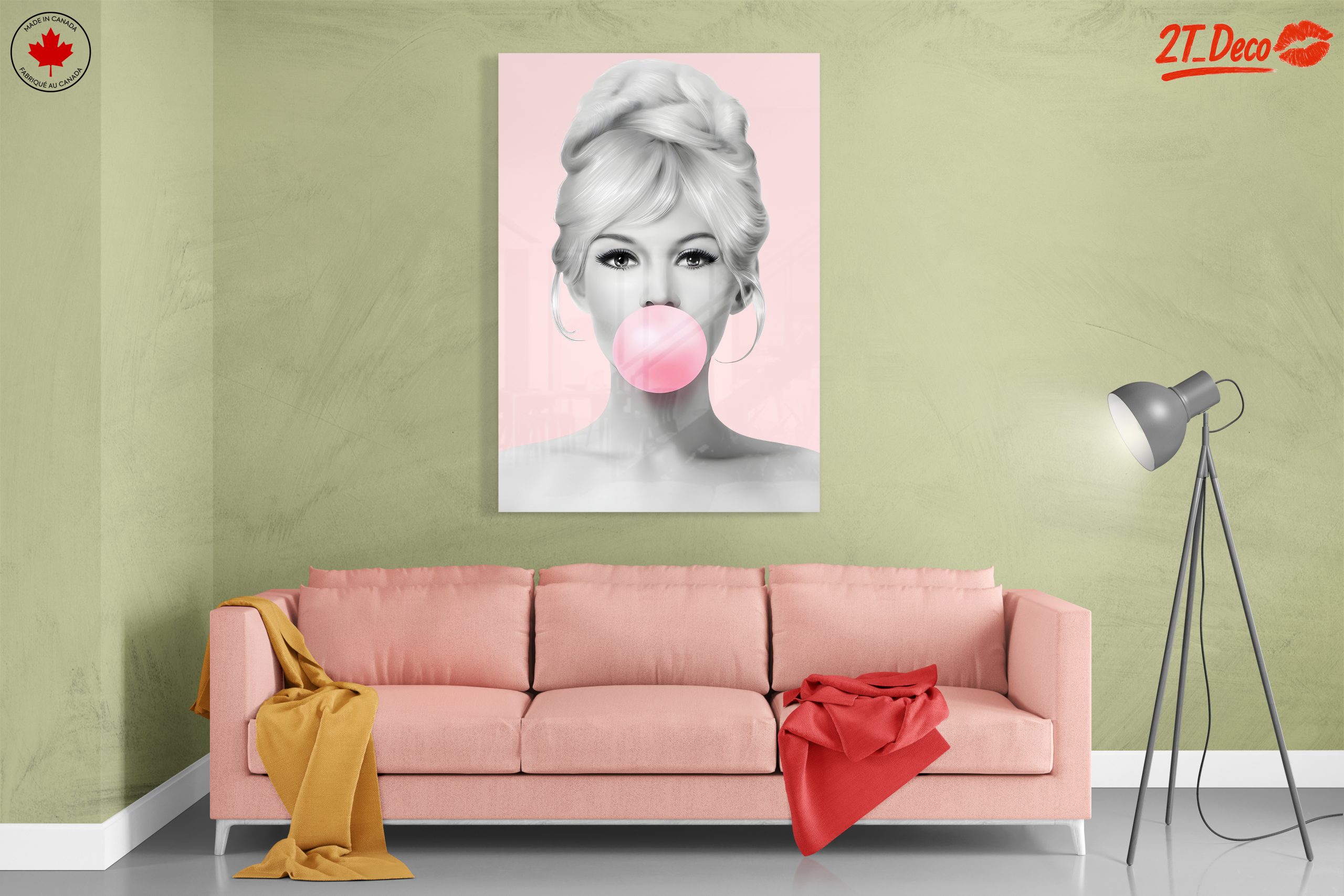 Stylish Pop Art Portrait with Bubble Gum - Image 7