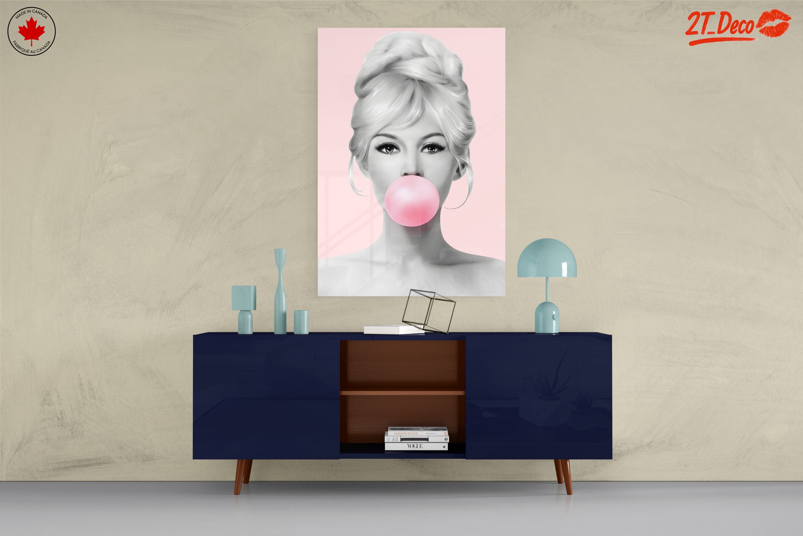 Stylish Pop Art Portrait with Bubble Gum - Image 8