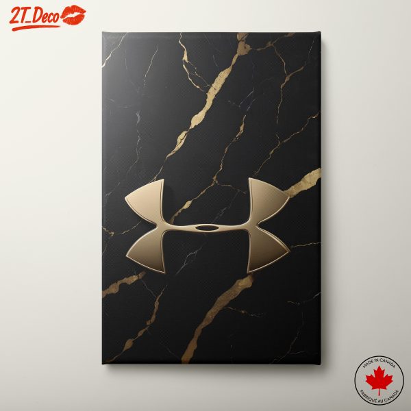 Stylish Under Armour Logo on Black Marble