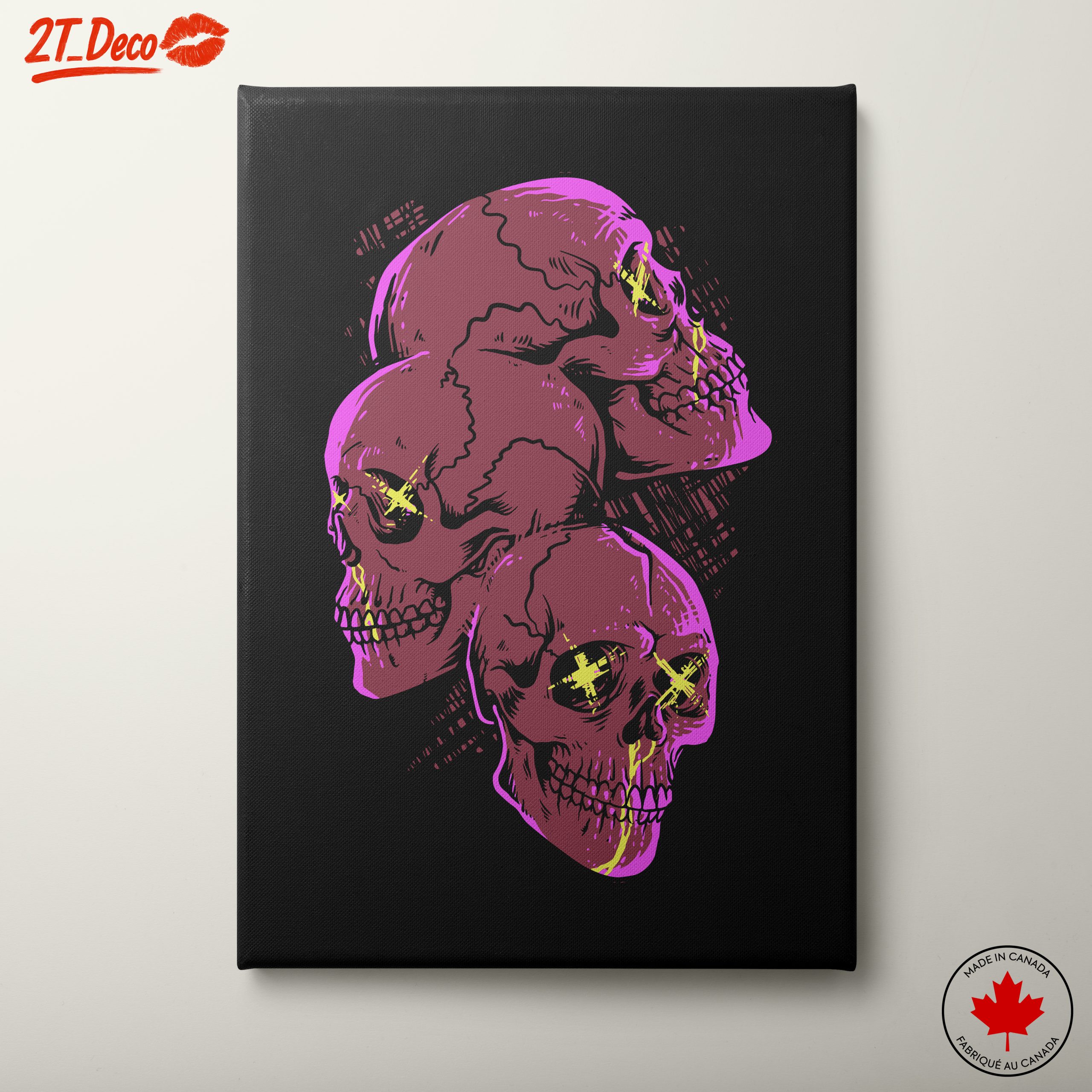 Vibrant Graphic Skull Art for Unique Decor
