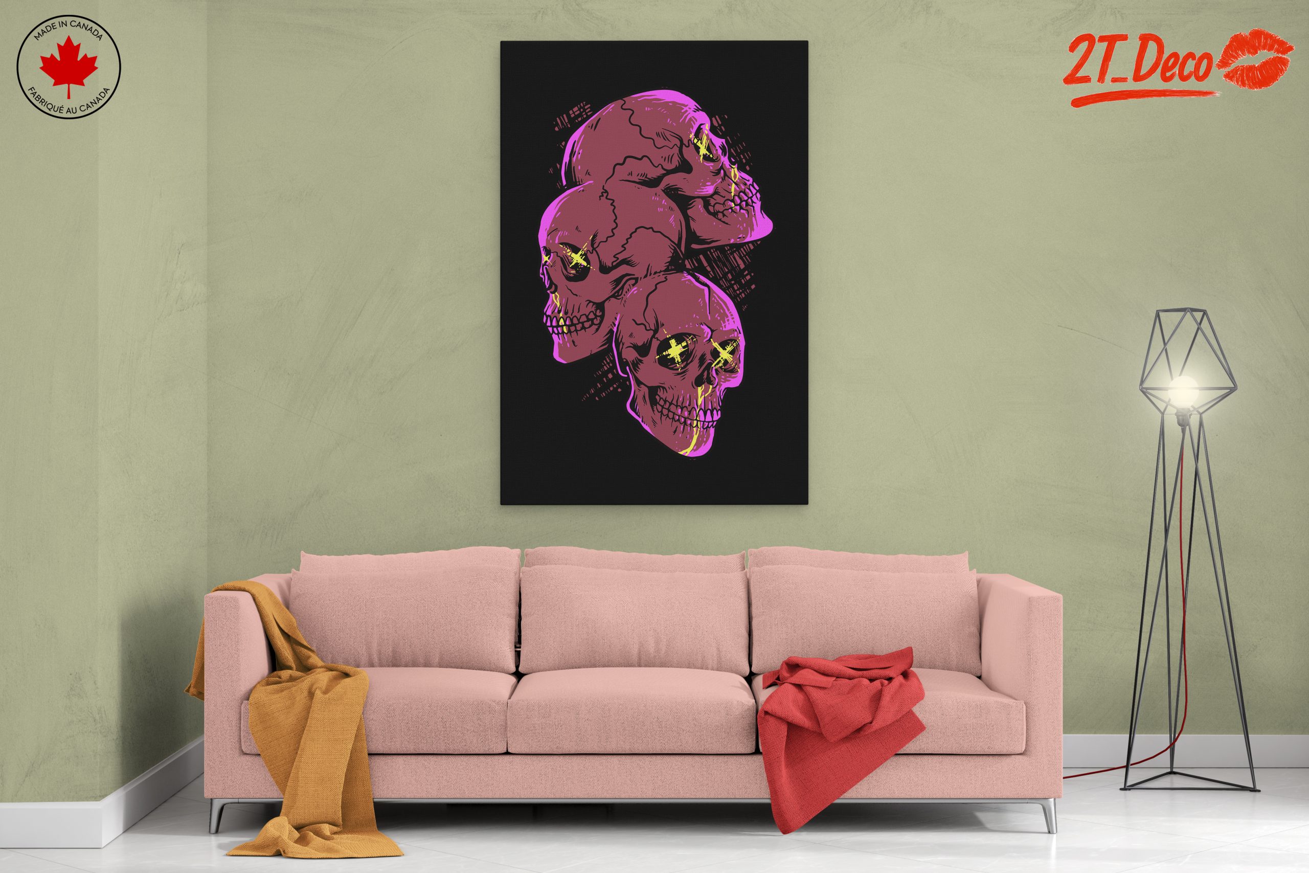 Vibrant Graphic Skull Art for Unique Decor - Image 2