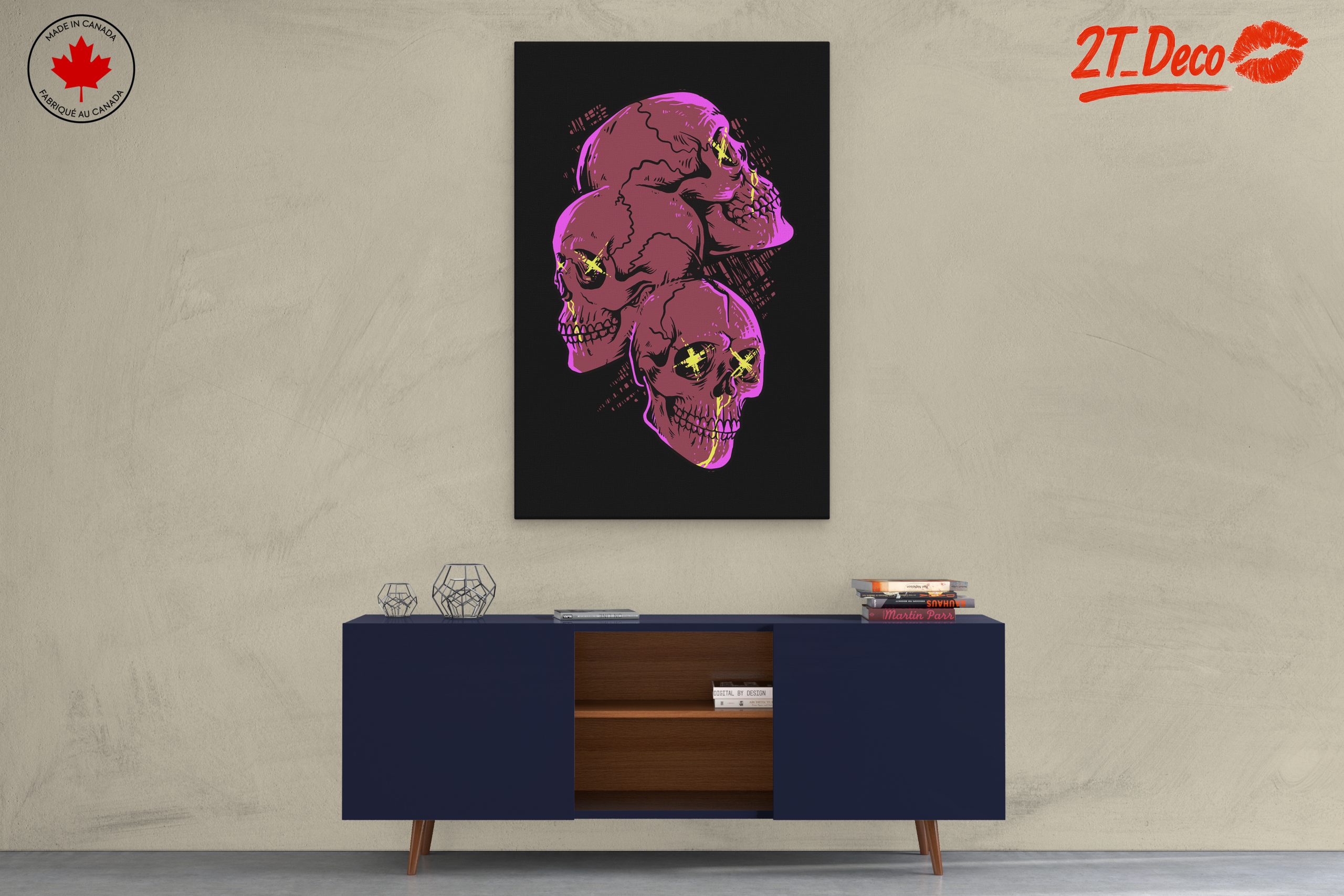 Vibrant Graphic Skull Art for Unique Decor - Image 3