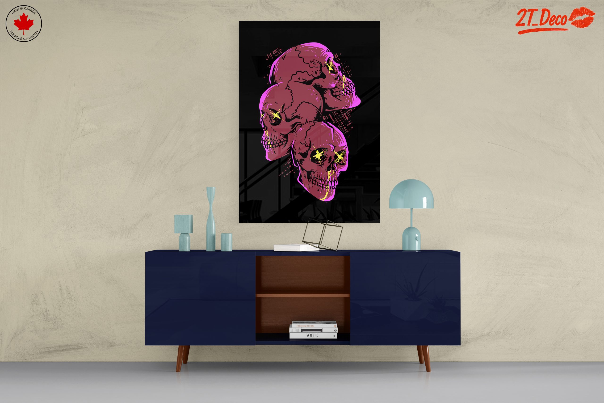 Vibrant Graphic Skull Art for Unique Decor - Image 8