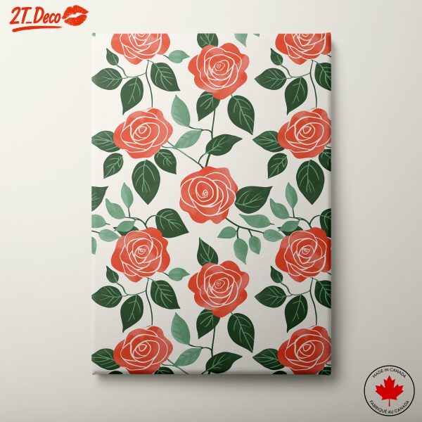 Vibrant Rose Botanical Art