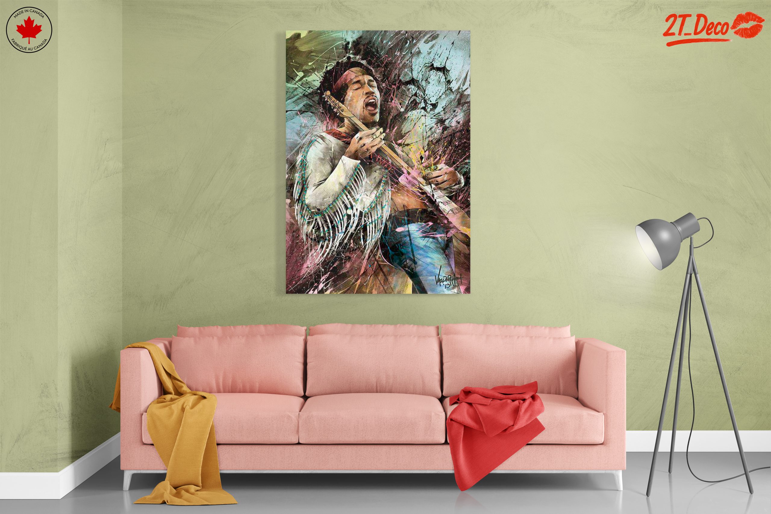 Vibrant Jimi Hendrix Musical Tribute - Image 7